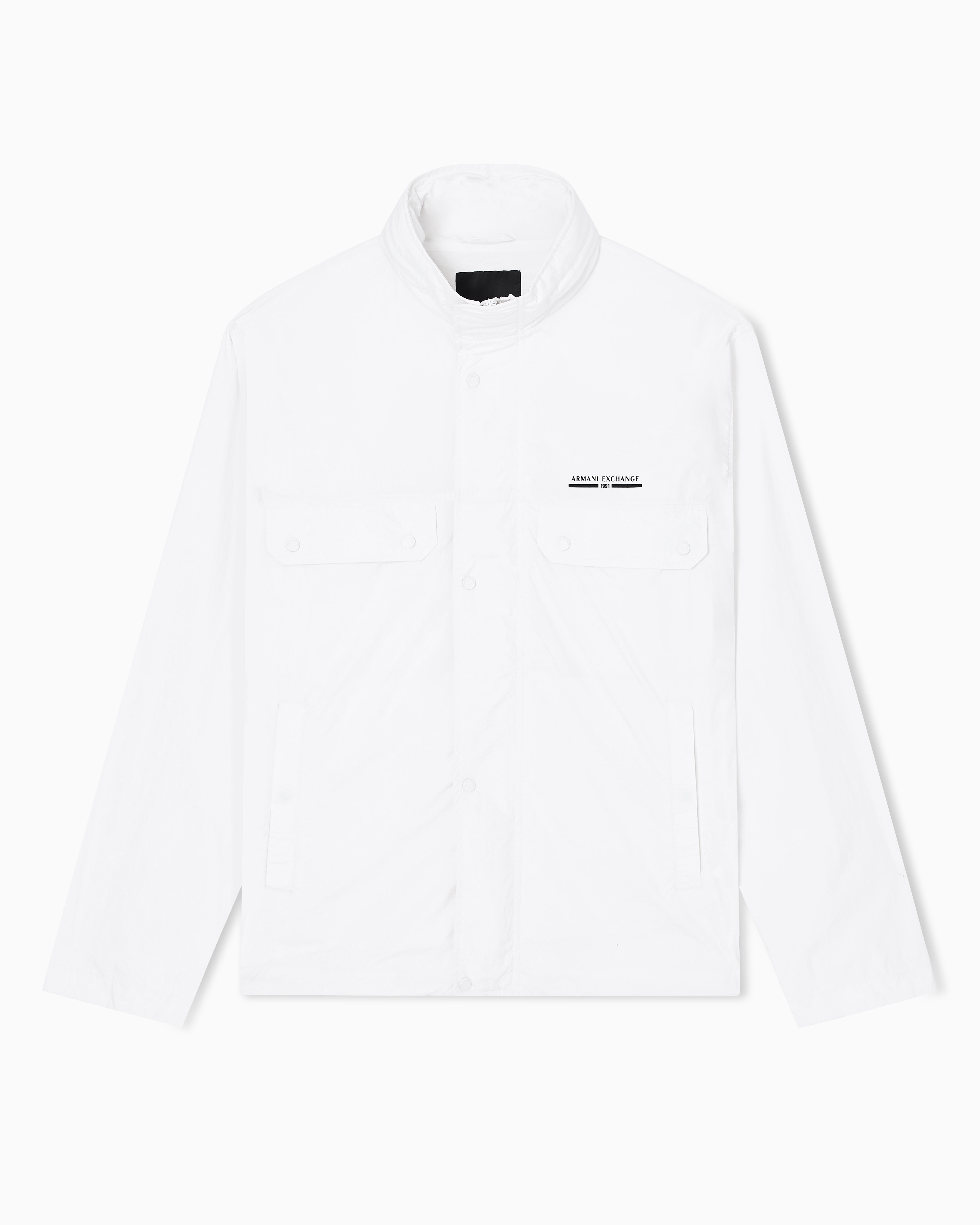 Armani Exchange - LIGHTWEIGHT ZIP UP LOGO JACKET, Man, White, Size: