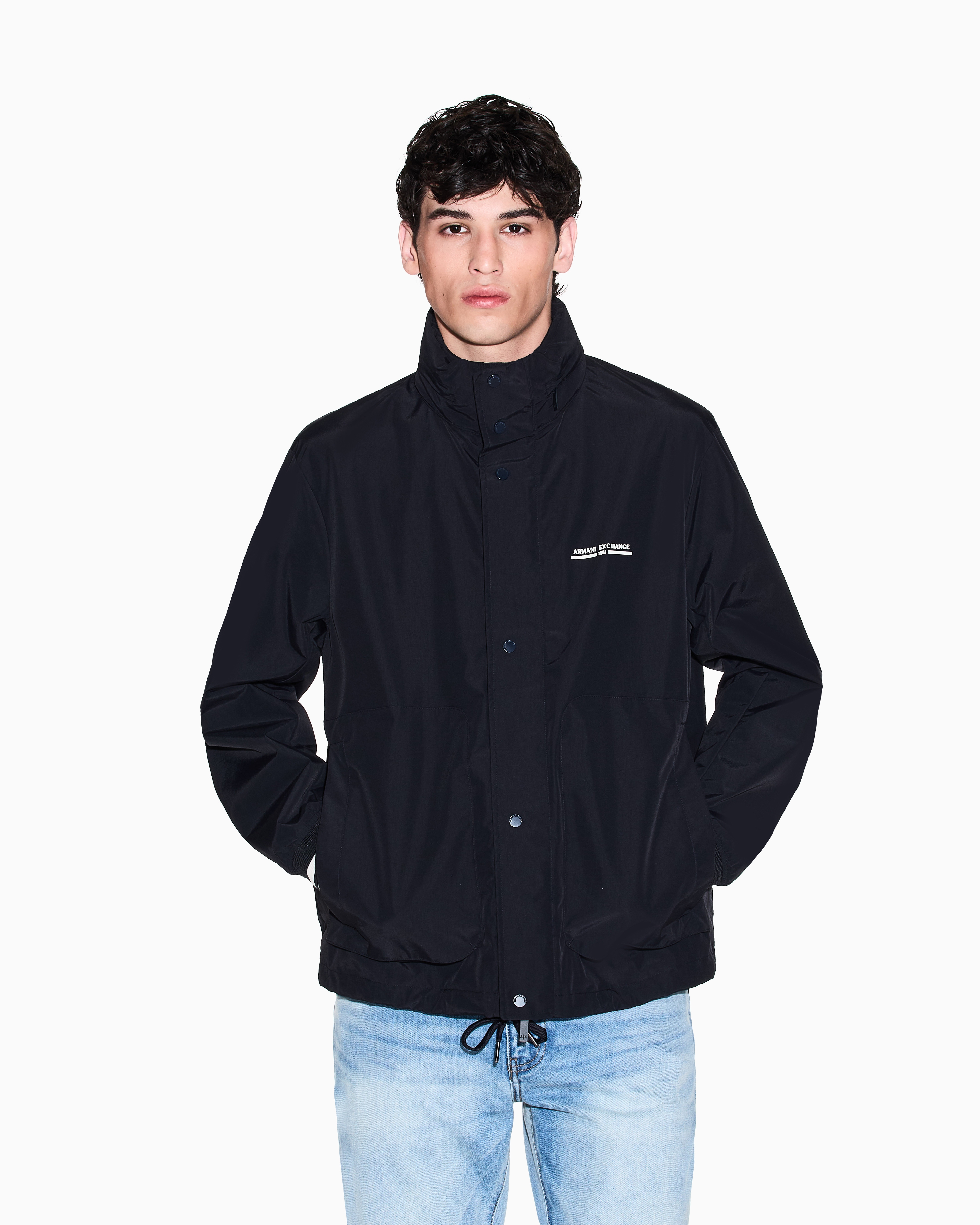 Armani Exchange - College style jacket, Man, Navy Blue, Size: