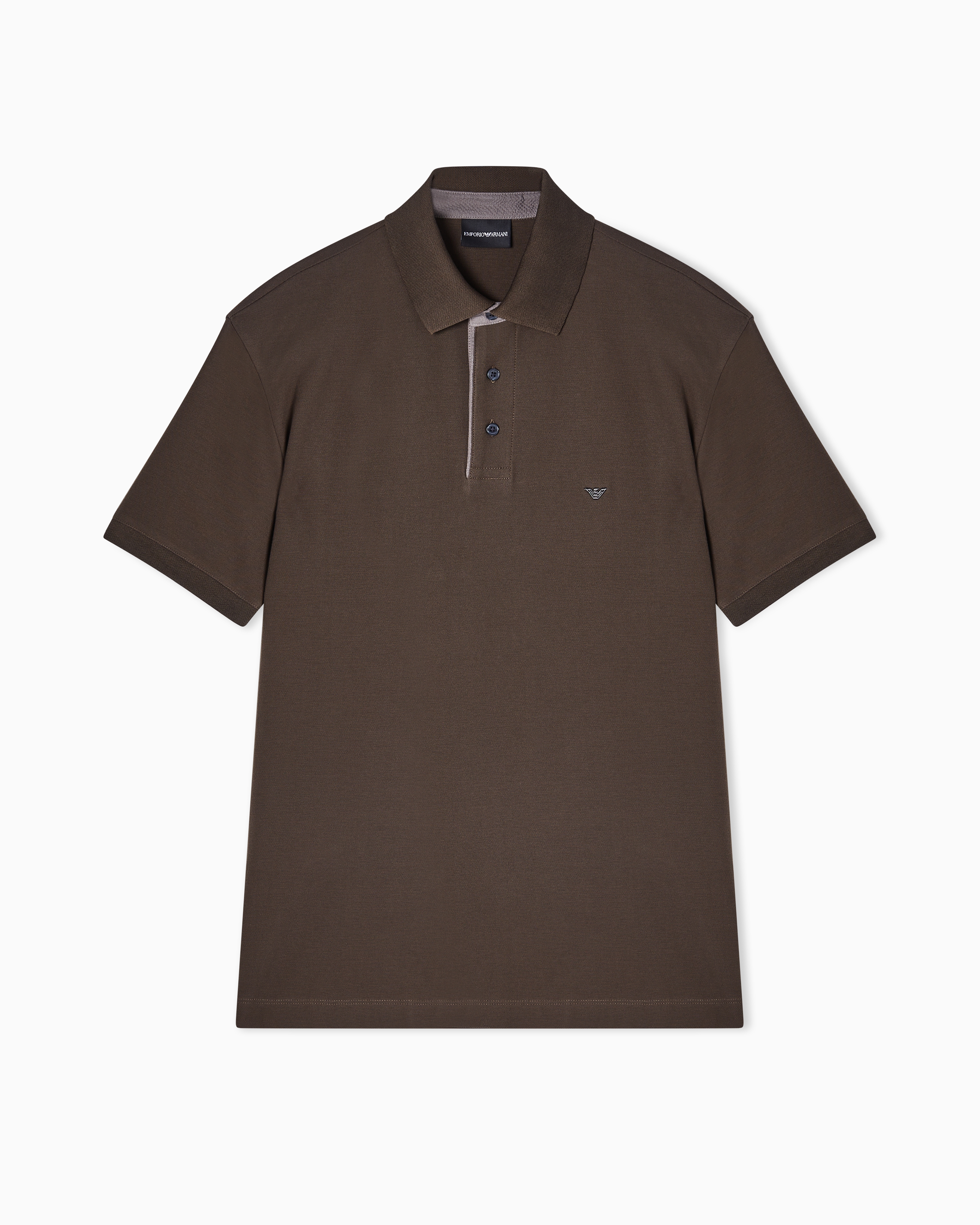 Regular fit piqué polo shirt | Emporio Armani