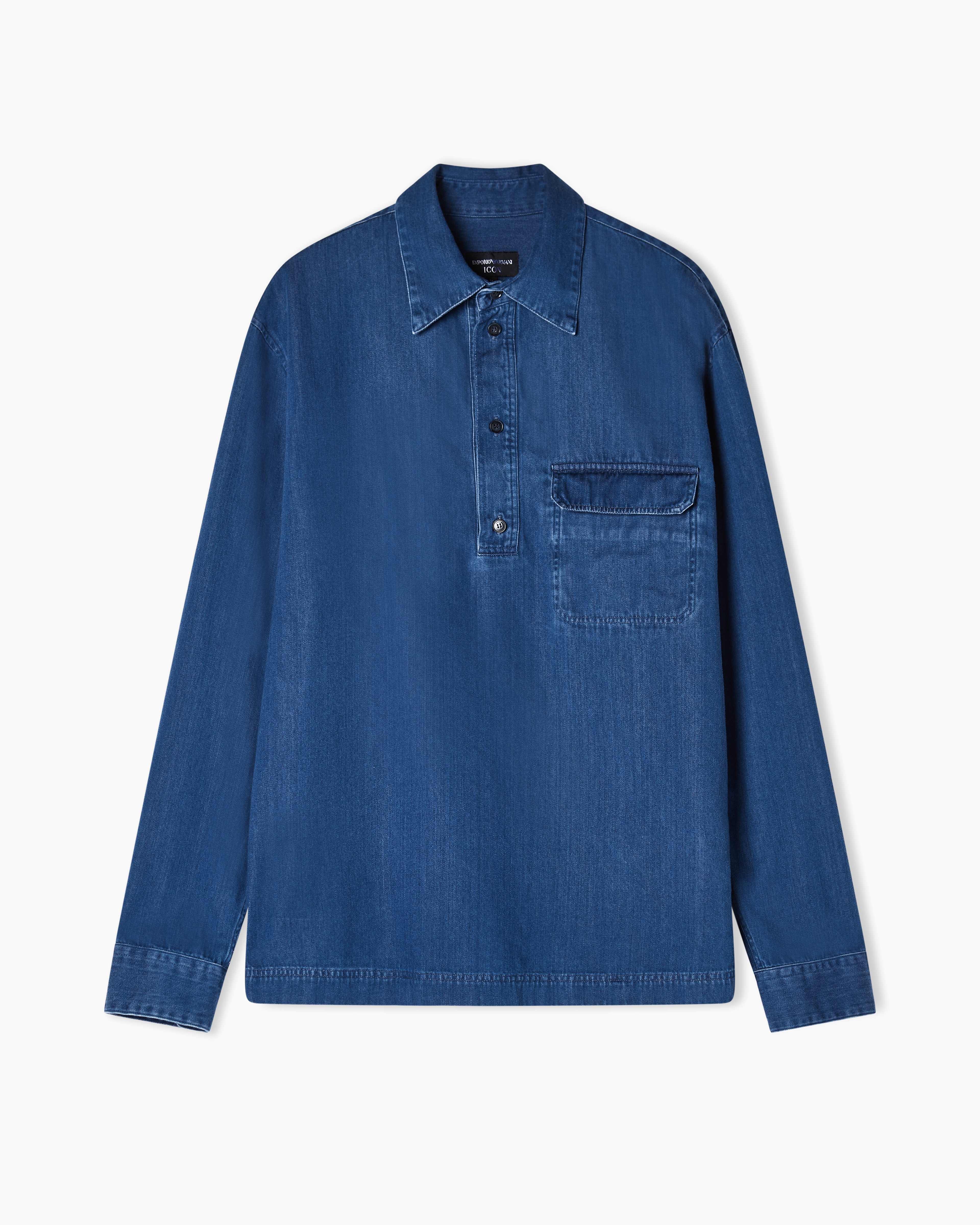 Icon ポロカラーシャツ デニム | Emporio Armani