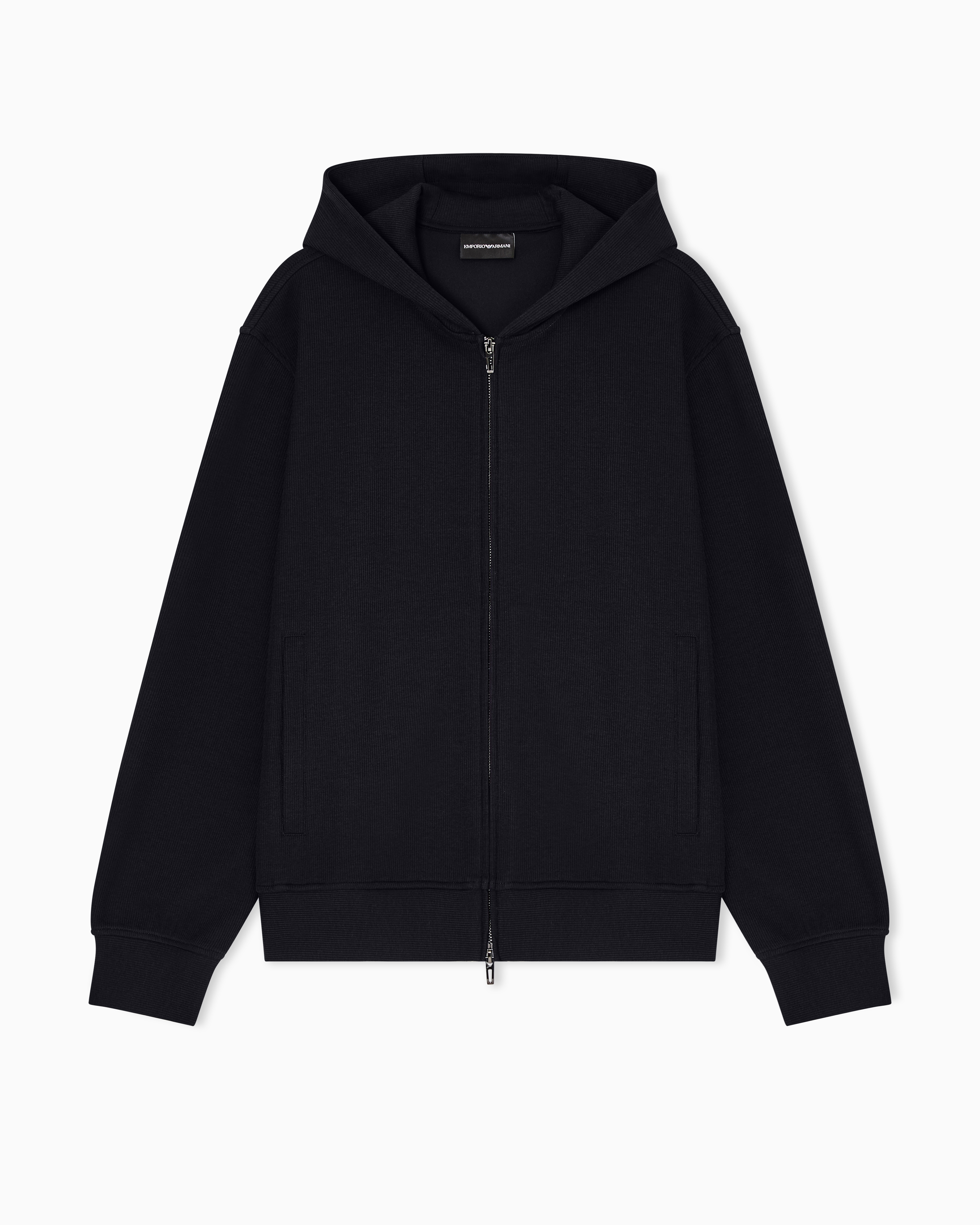 Travel Essential フード付きジップアップ スウェットシャツ