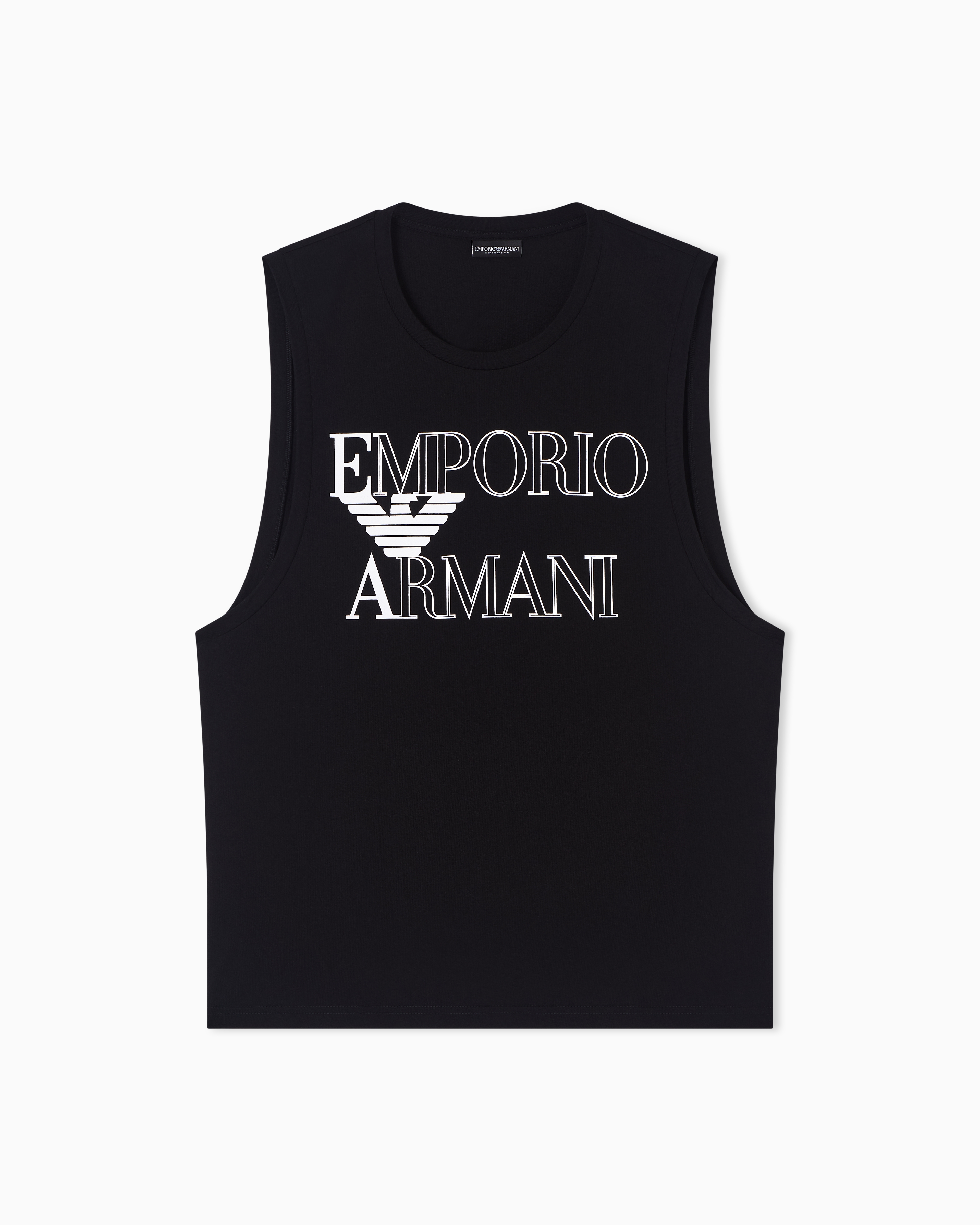 ビーチウェア タンクトップ ジャージー ボールドロゴ | Emporio Armani