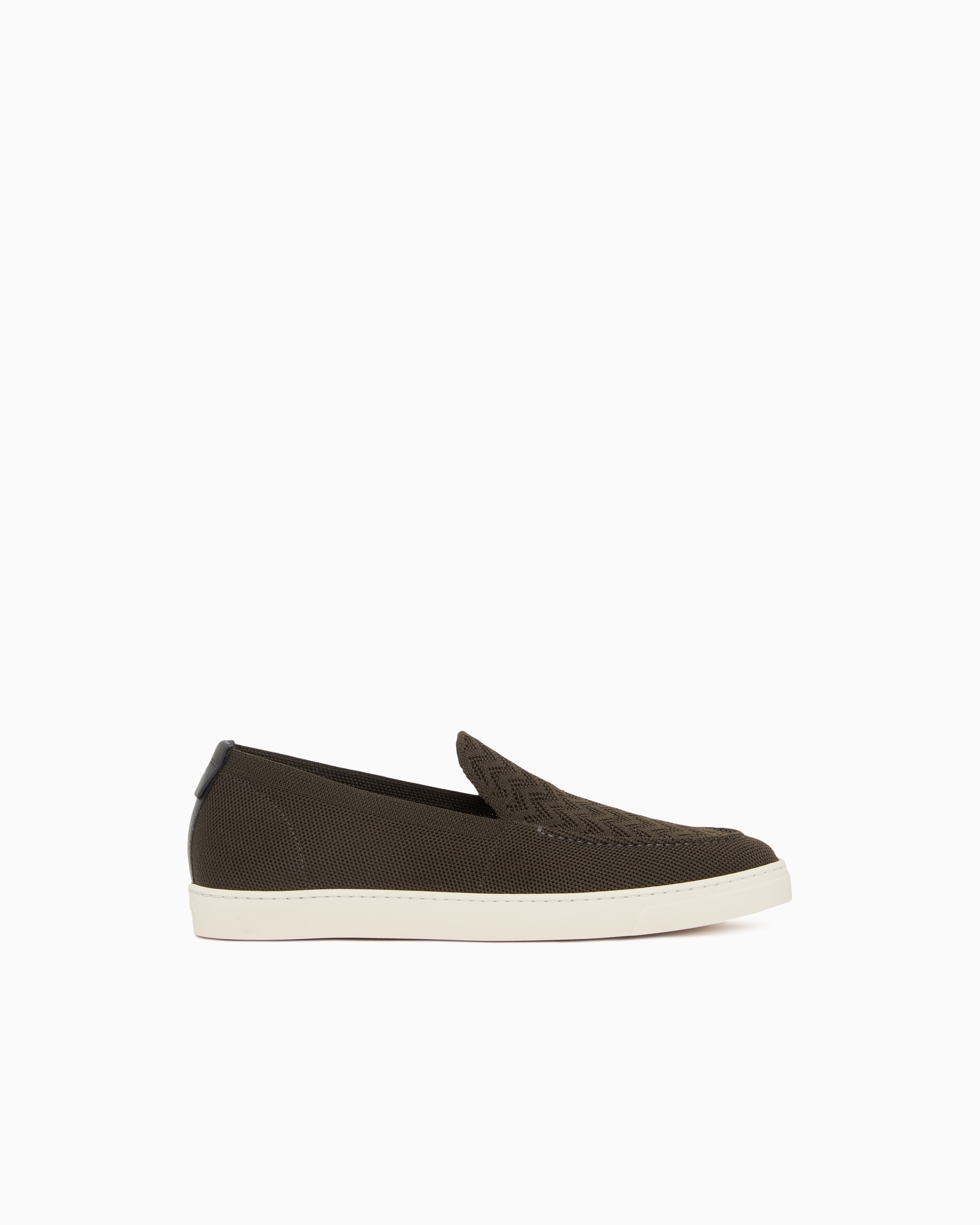 Slip footwear in knit with jacquard chevron pattern | Giorgio