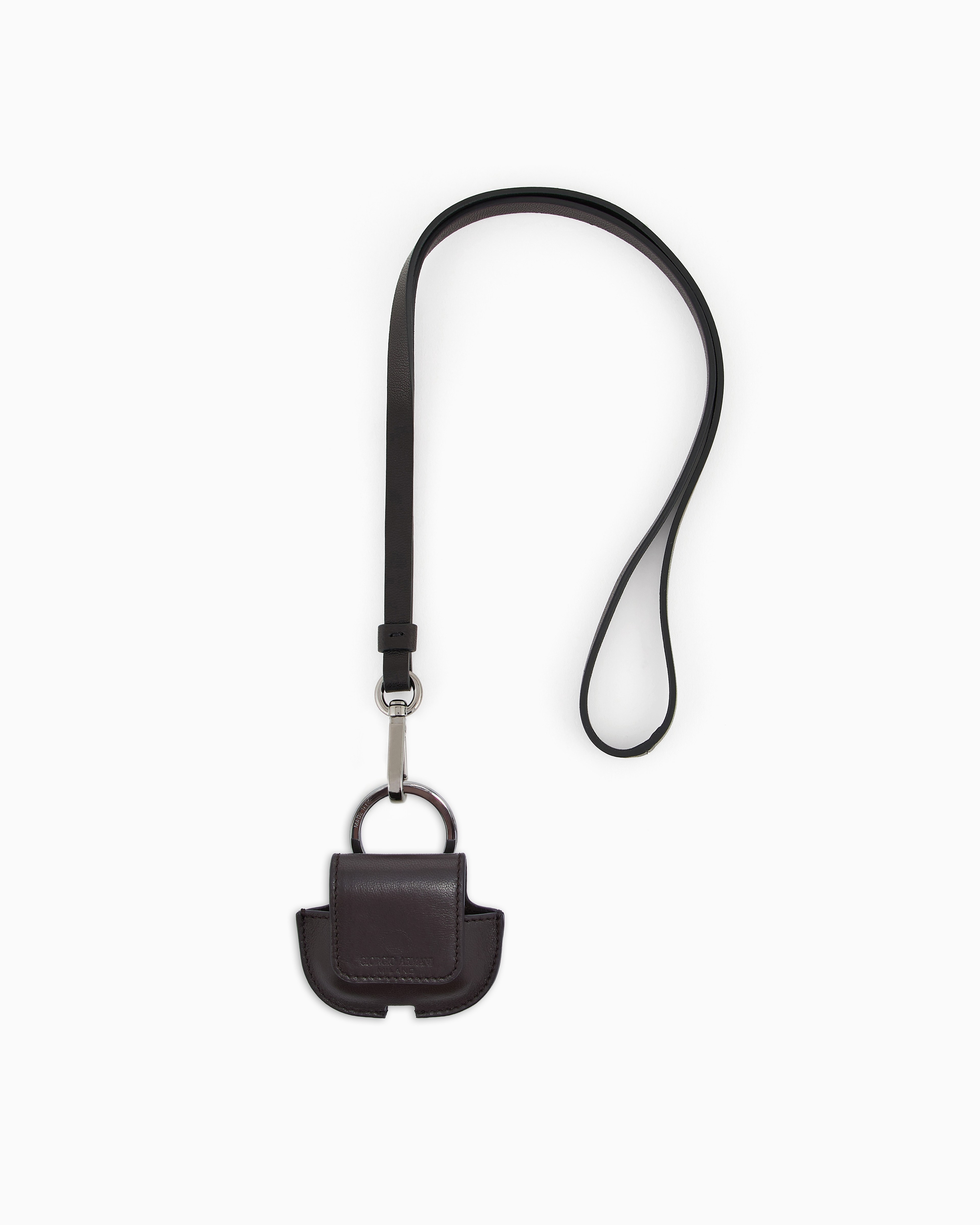 EMPORIO ARMANI AirPodsケース ストラップ付き ナッパレザー AirPodsケース | Giorgio Armani JP