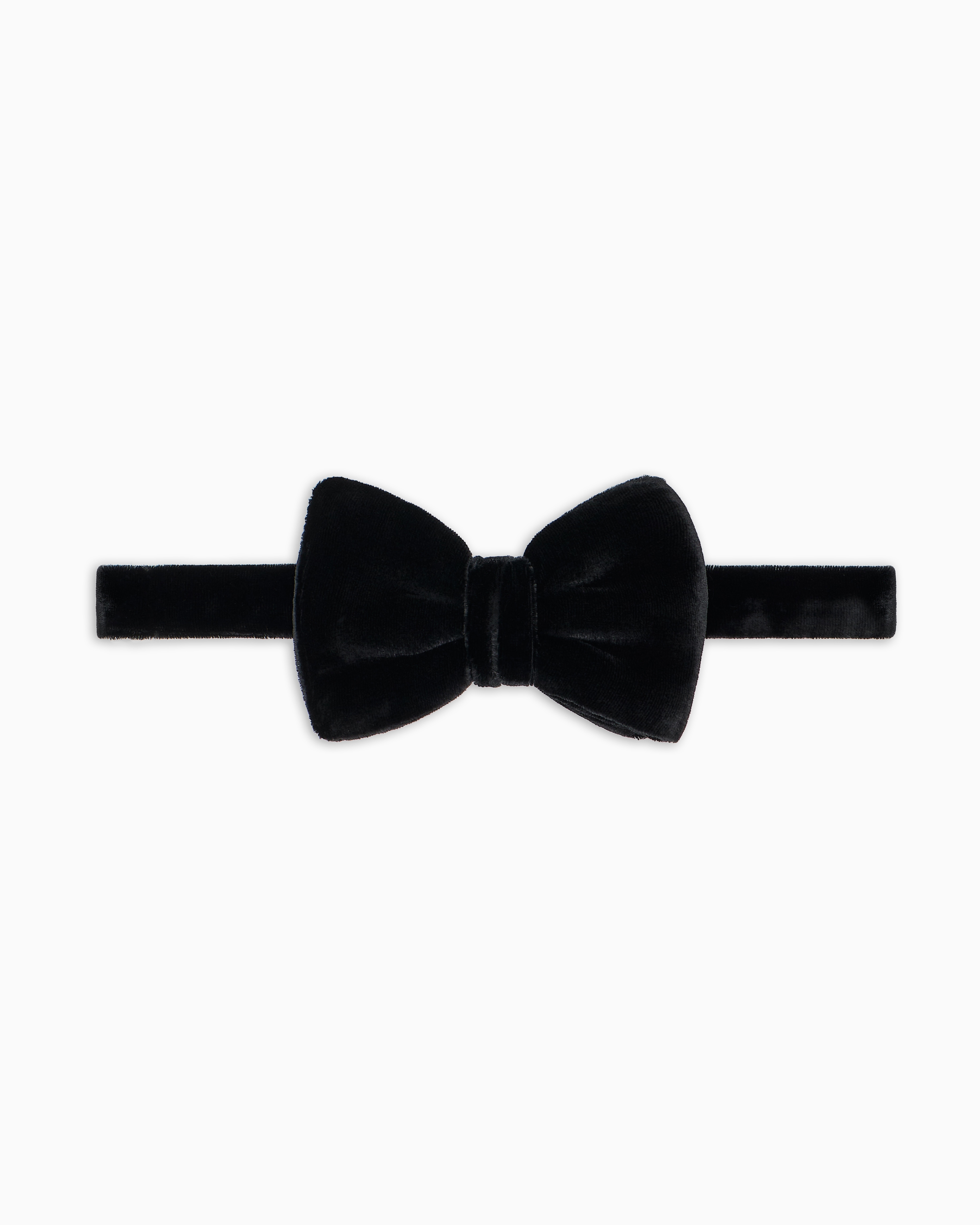 Emporio Armani - Smooth velvet bow tie, Man, Black, Size: TU