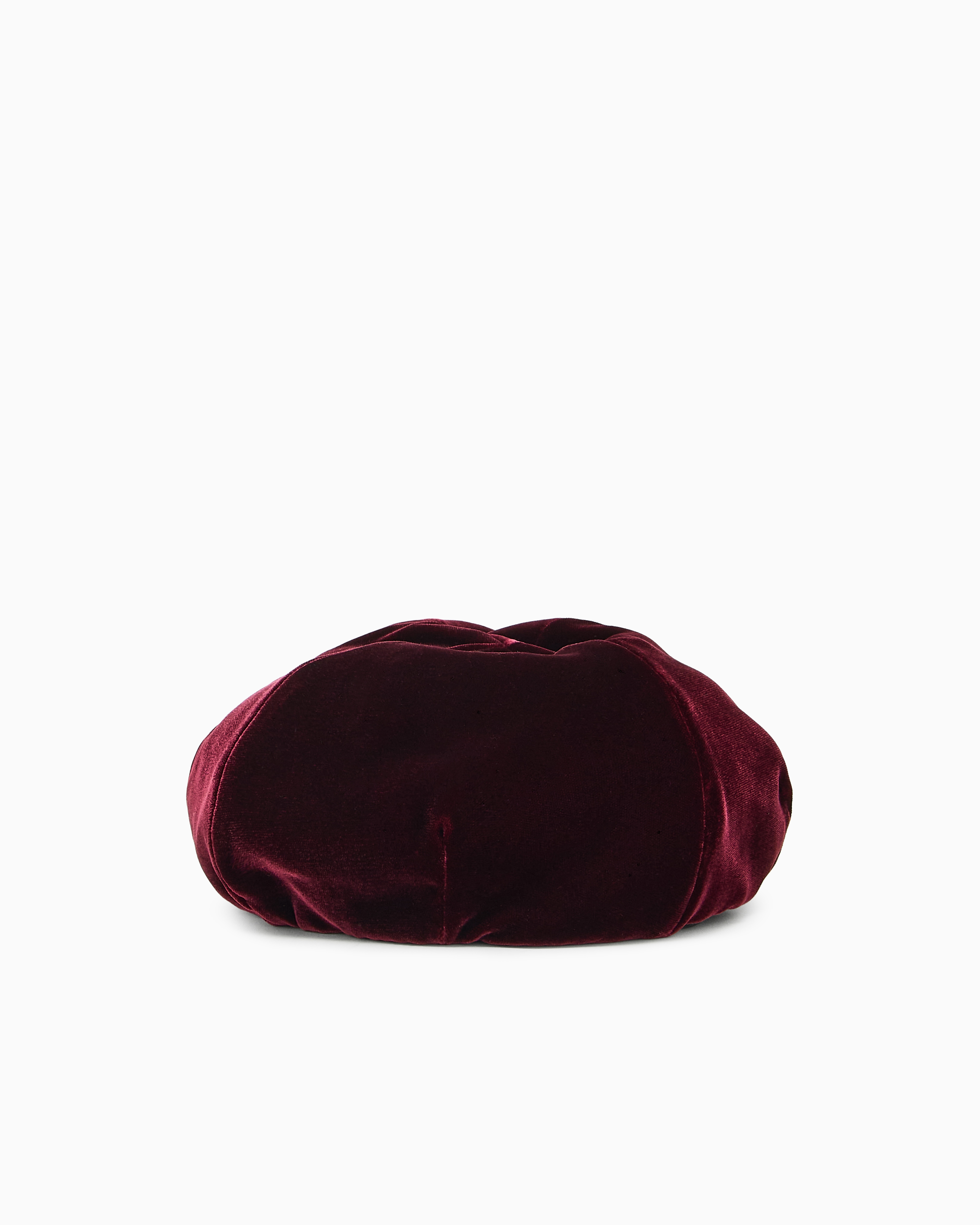 Emporio Armani Liquid Velvet Beret In Burgundy