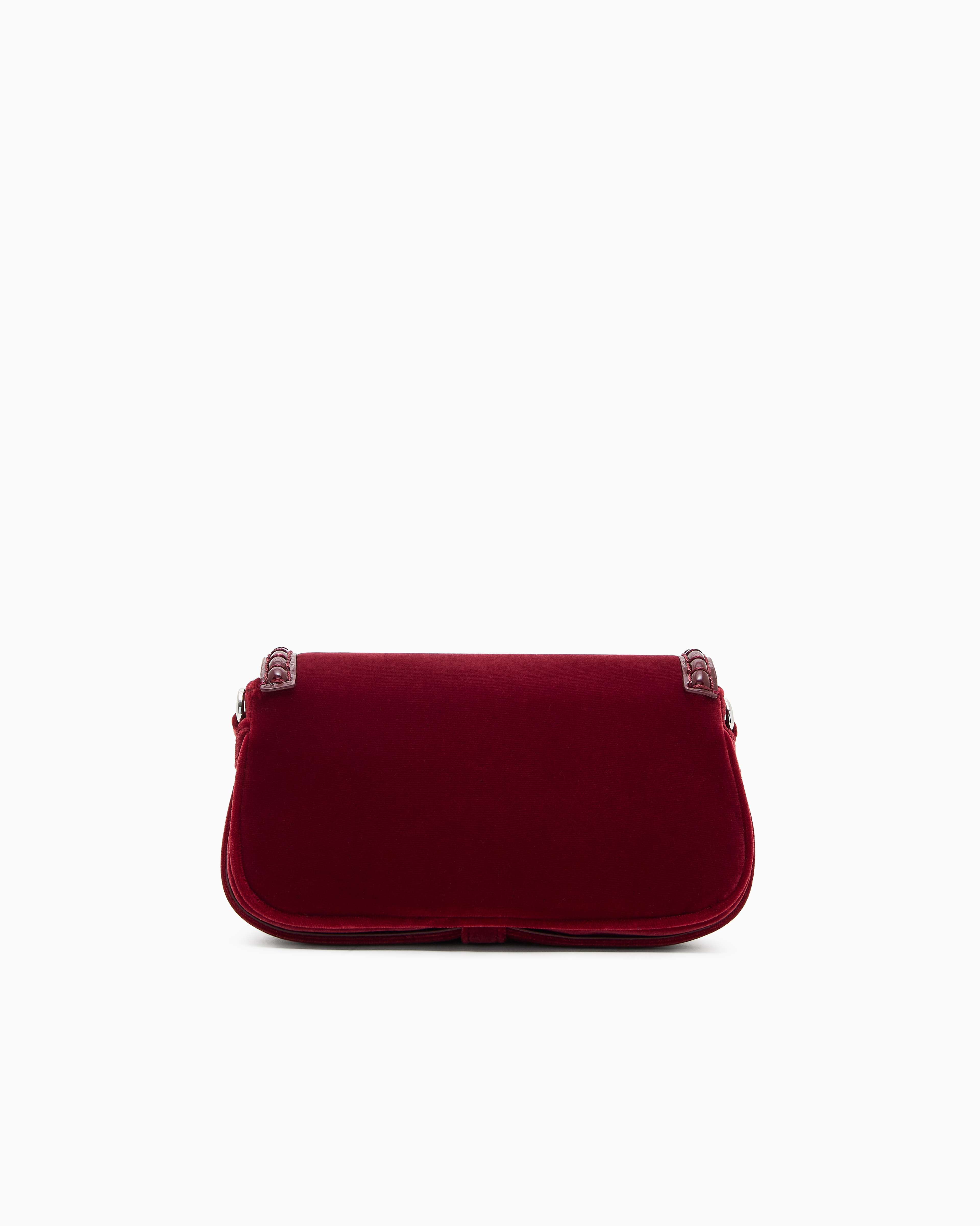 Emporio Armani - Small velvet shoulder bag with buckle, Woman, Size: TU