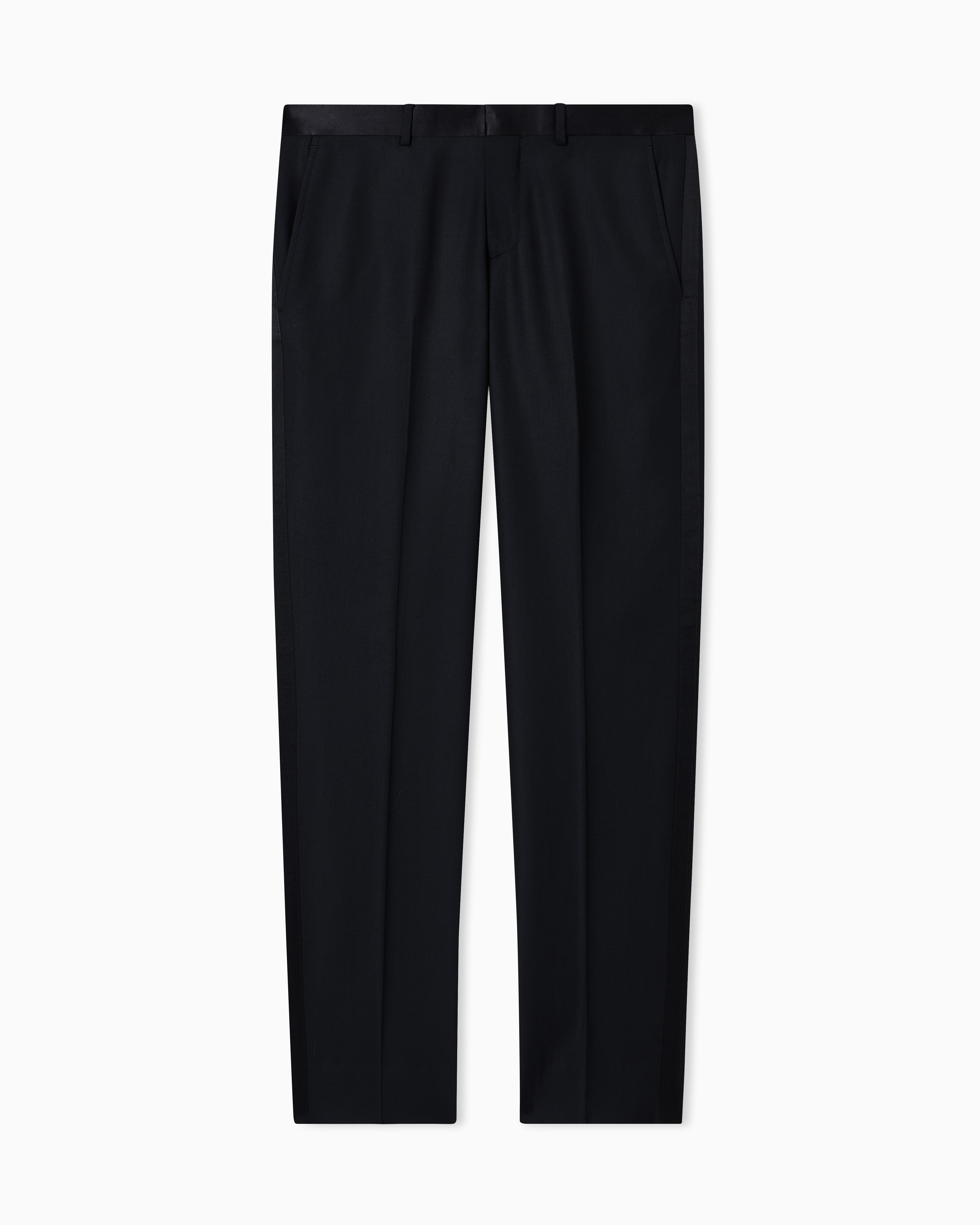 Trousers straight cut virgin wool man | Emporio Armani