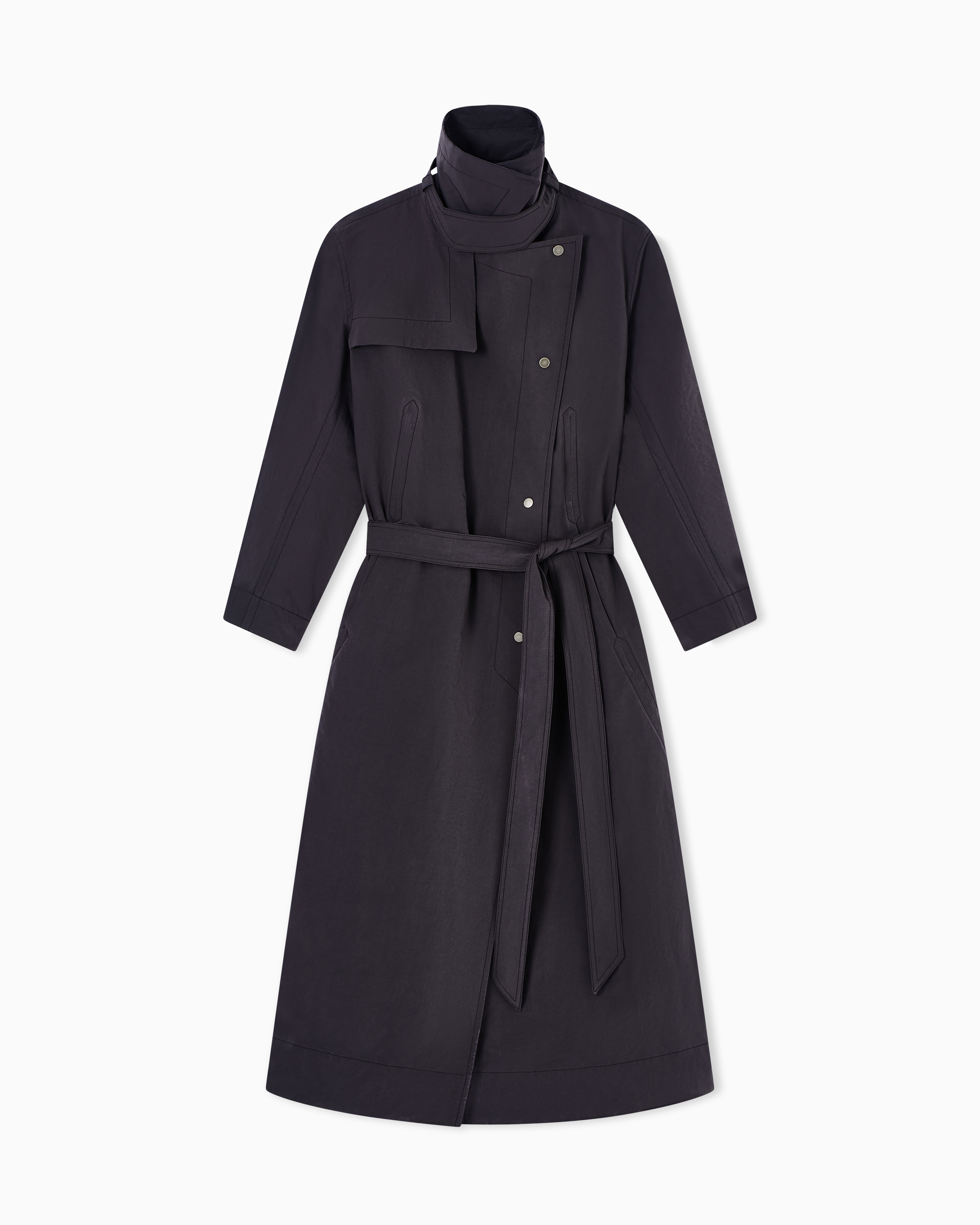 Trench coat in technical fabric | Giorgio Armani US
