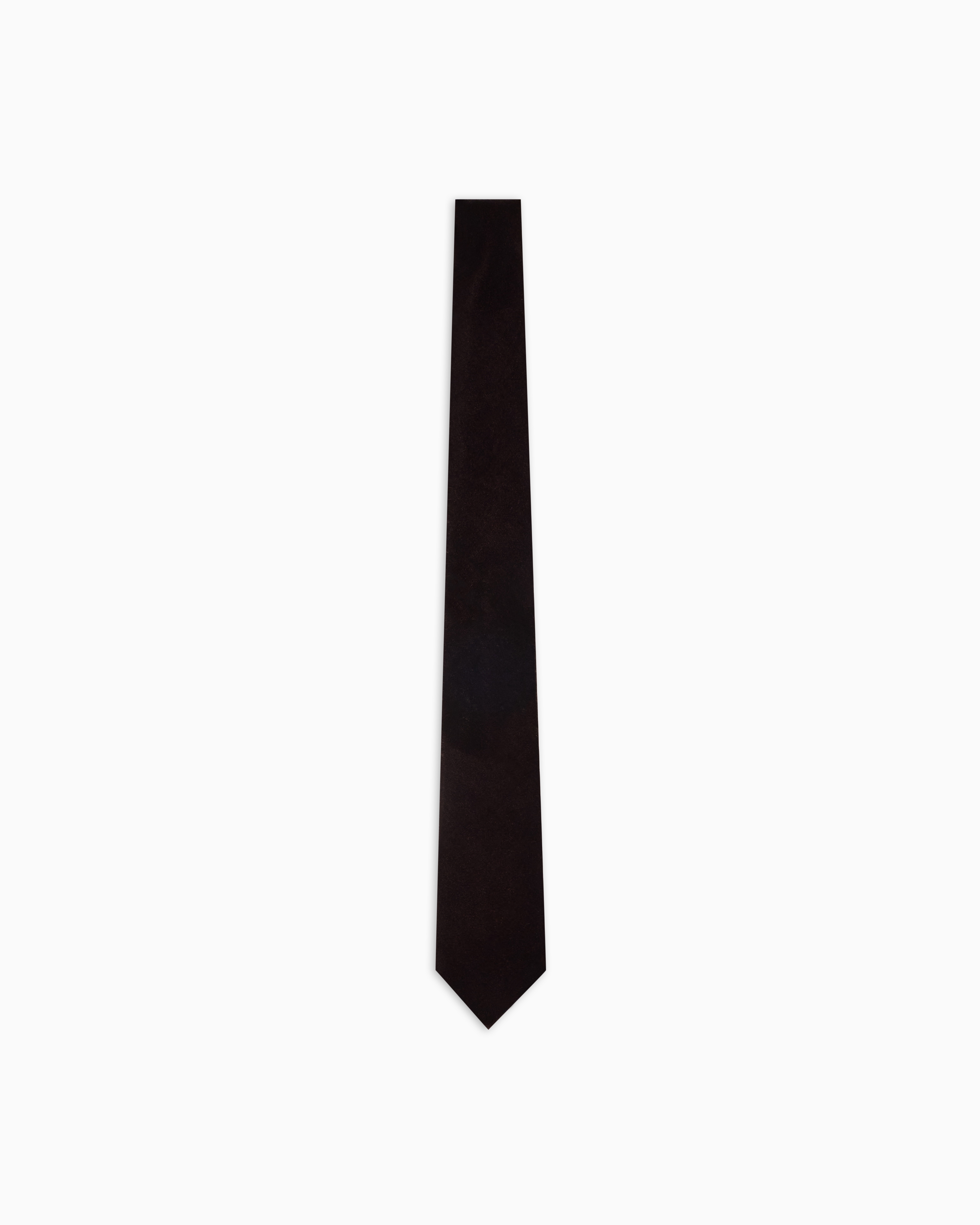 Emporio Armani Smooth Velvet Tie In Black
