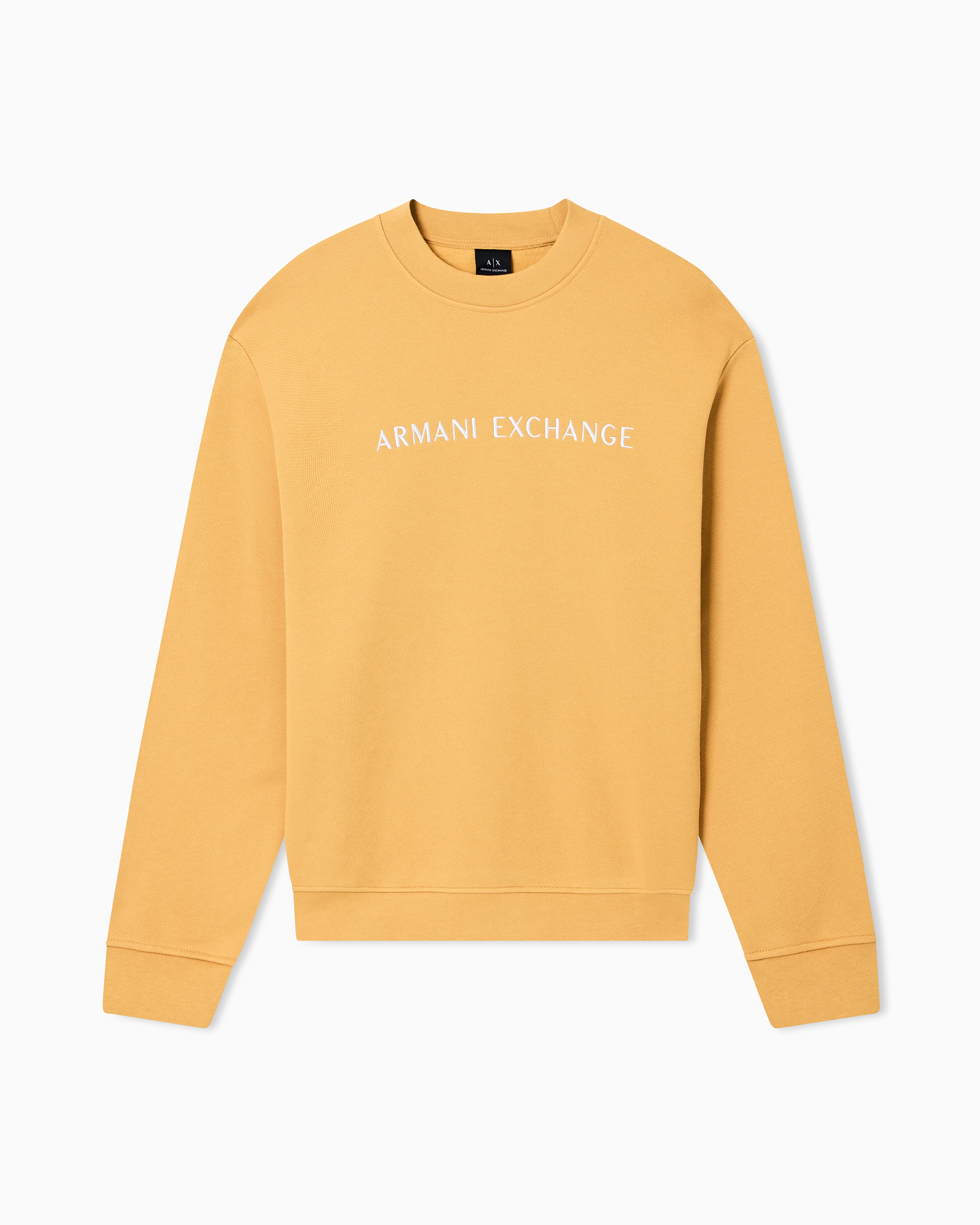 Armani Exchange Regular Fit Polo Shirt With Zip And Contrasting Bands In Yellow