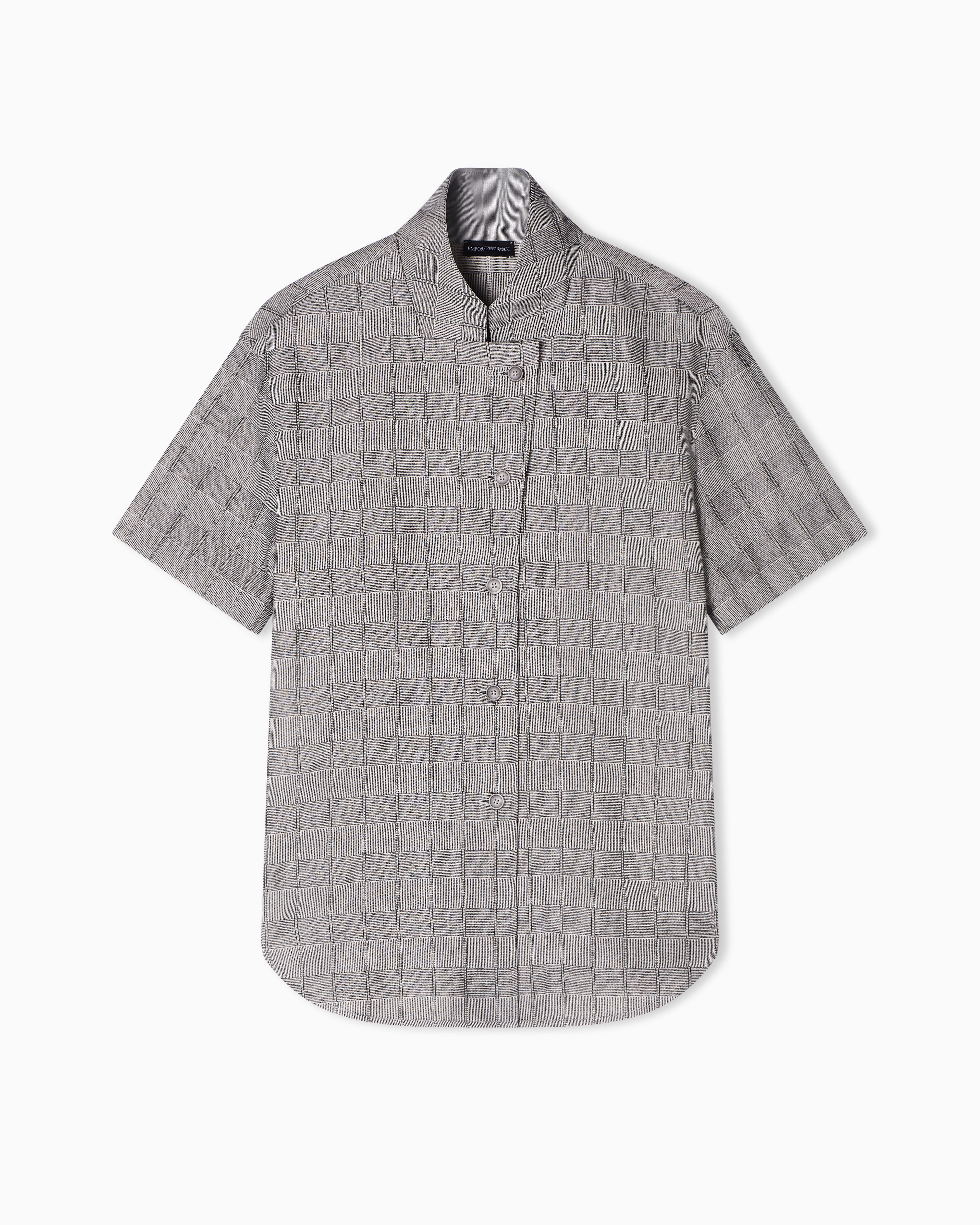 シャツ ジャカード オプアート チェックモチーフ | Emporio Armani JP