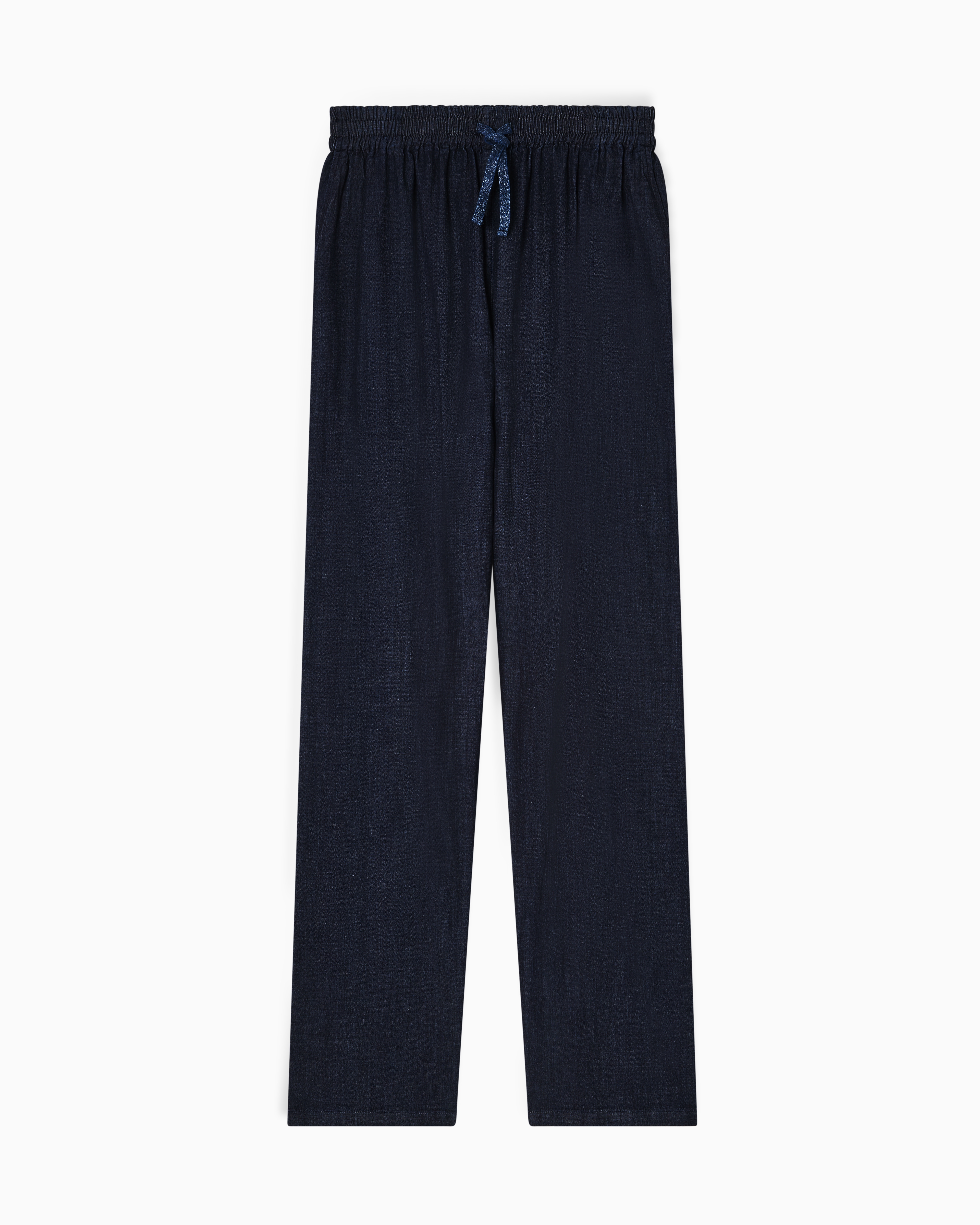 Lightweight denim drawstring trousers | Emporio Armani US