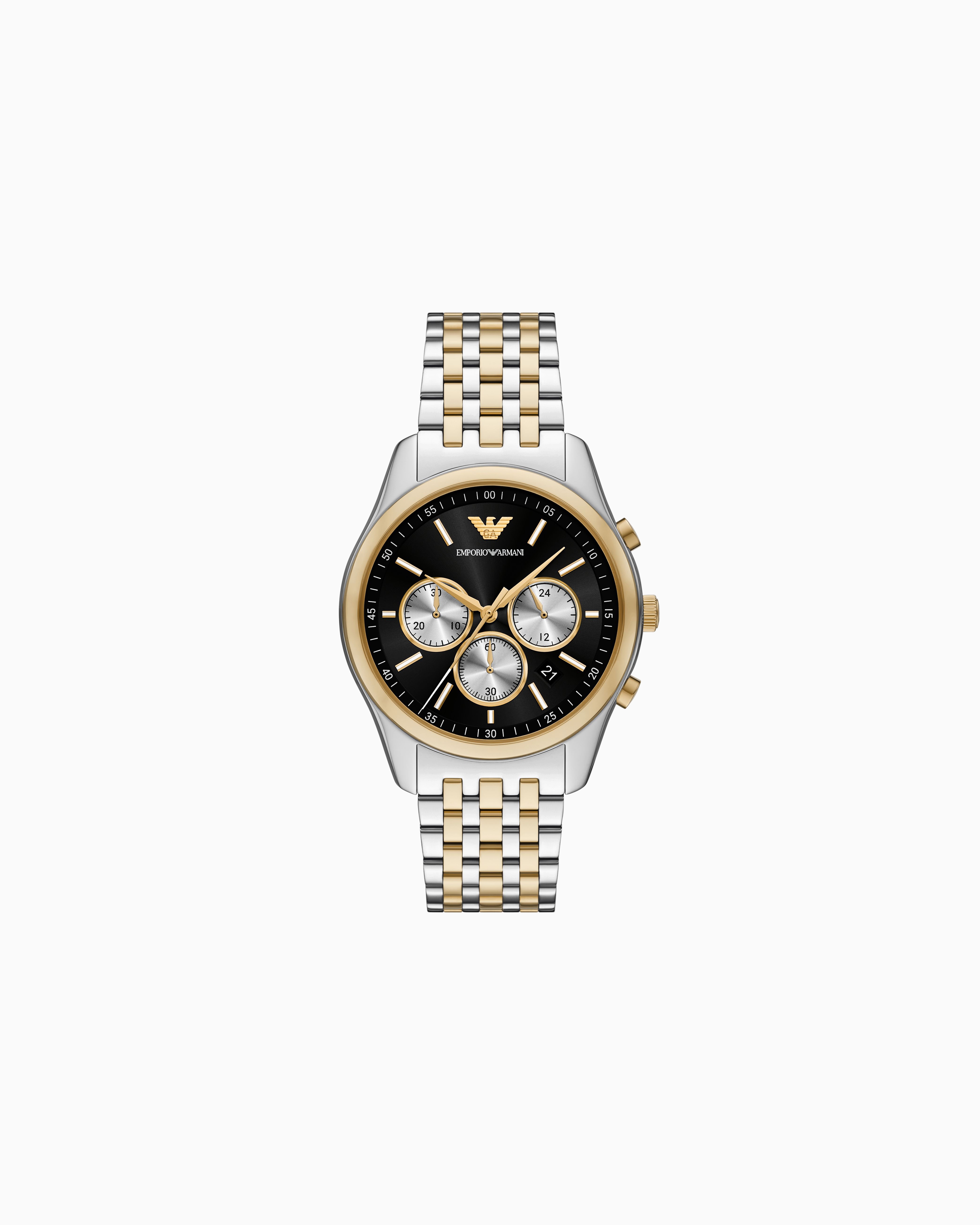 クロノグラフウォッチ ツートーンステンレススチール | Emporio Armani