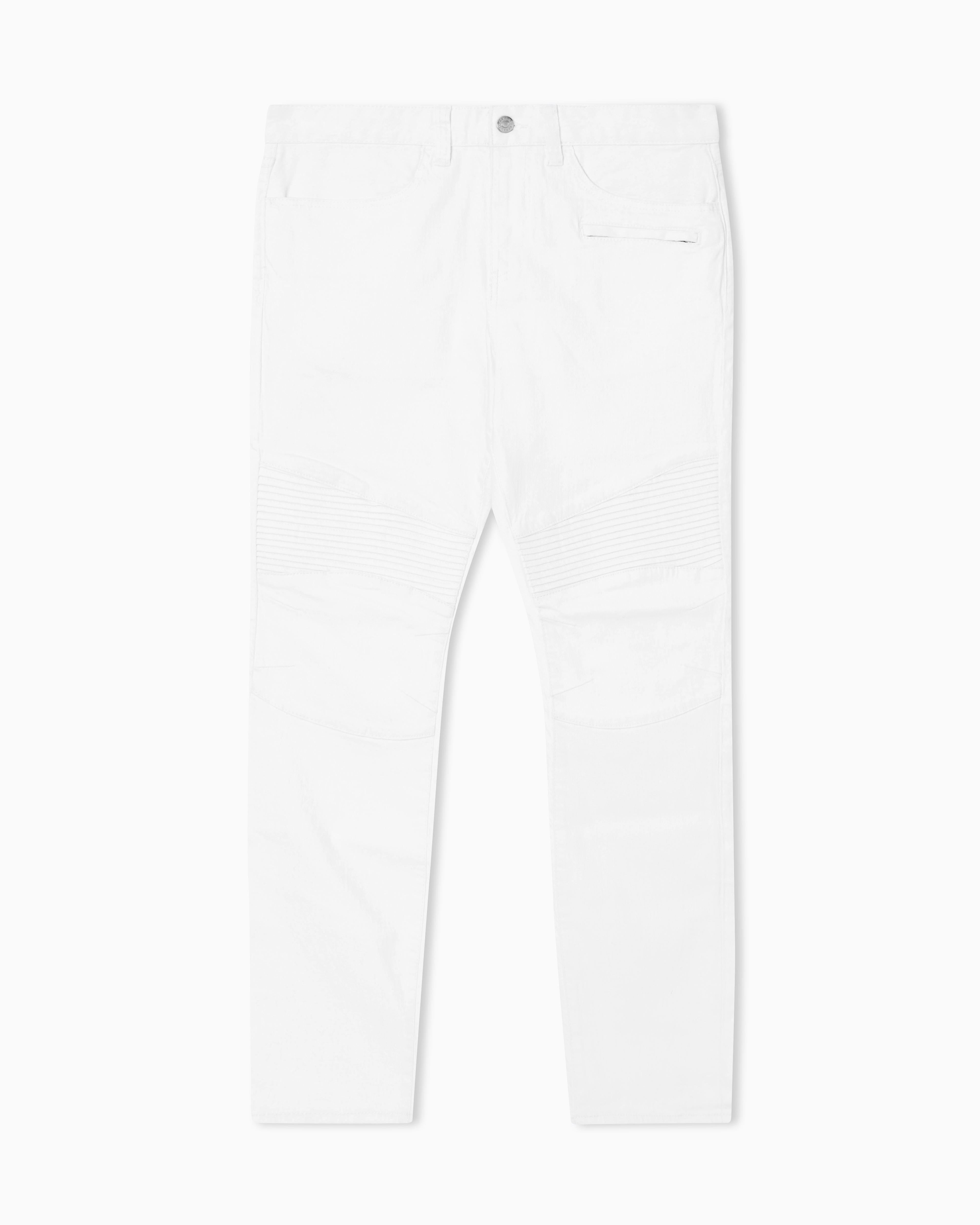Slim Fit Biker Jeans with a Distressed Effect | Armani Exchange US