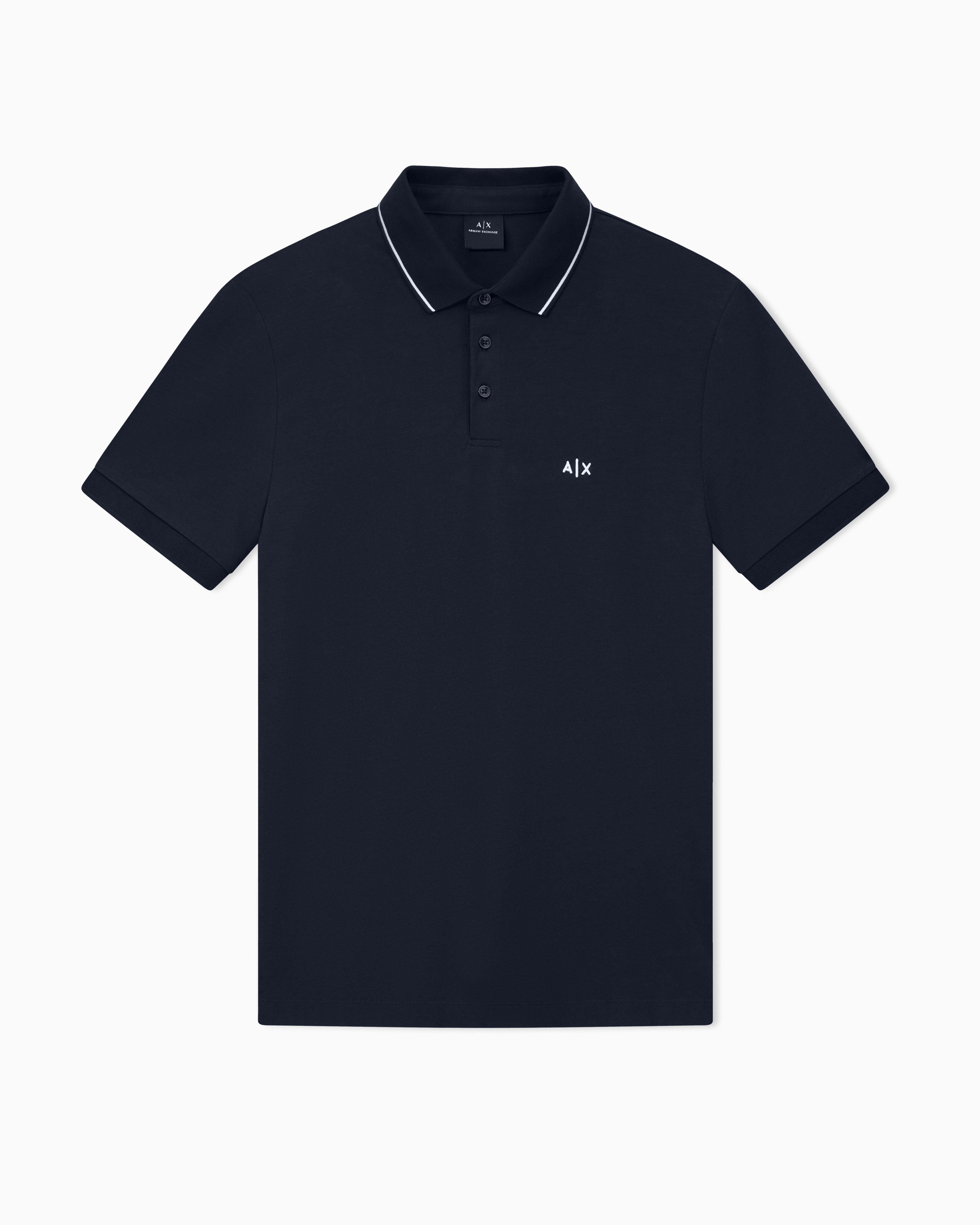 Slim fit polo shirt with logo and piping Armani Exchange