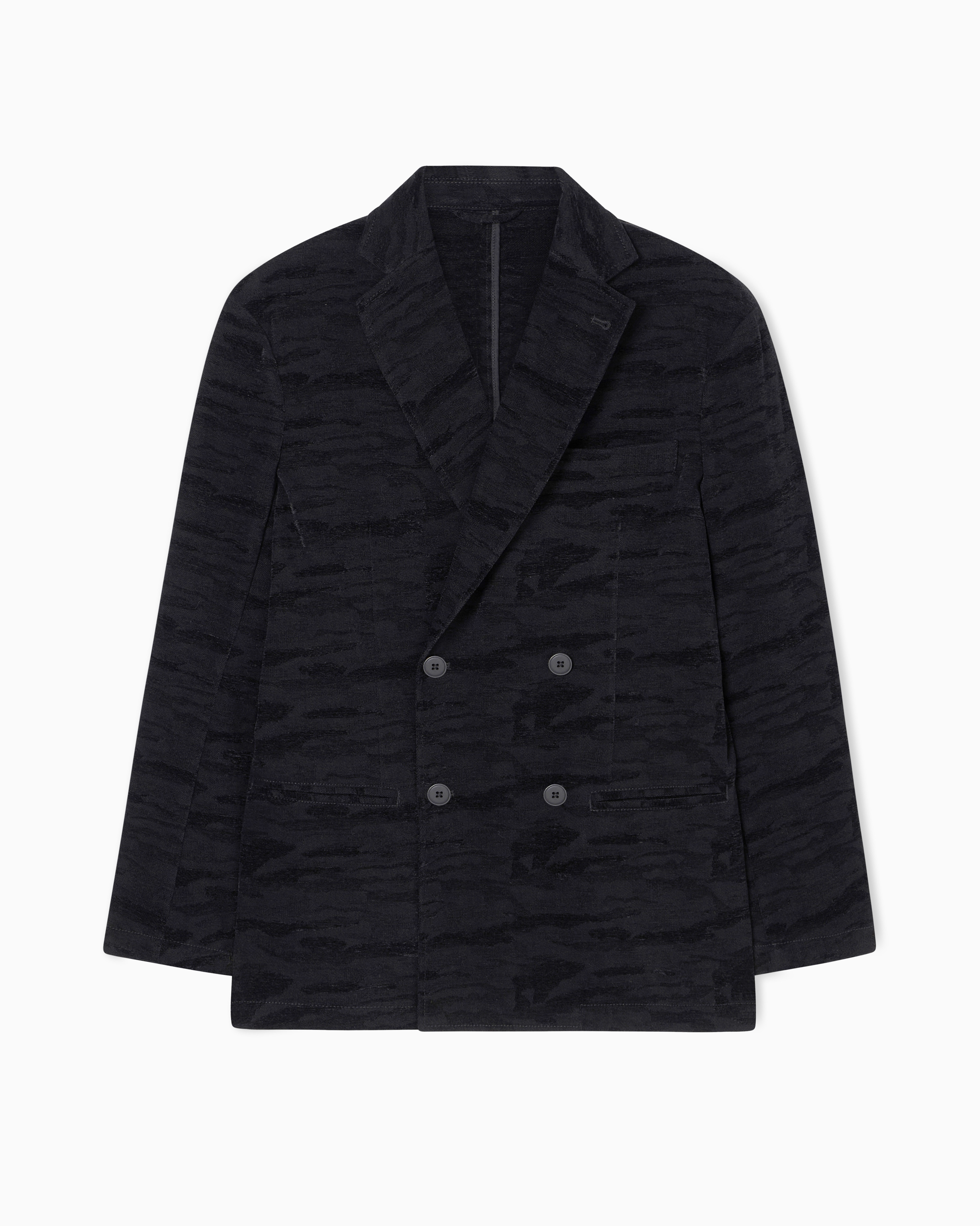 アルマーニエクスチェンジ 牛革 ノーカラー レザージャケット 肘パッチ 黒 S A/X Armani Exchange(アルマーニエクスチェンジ) レザージャケット