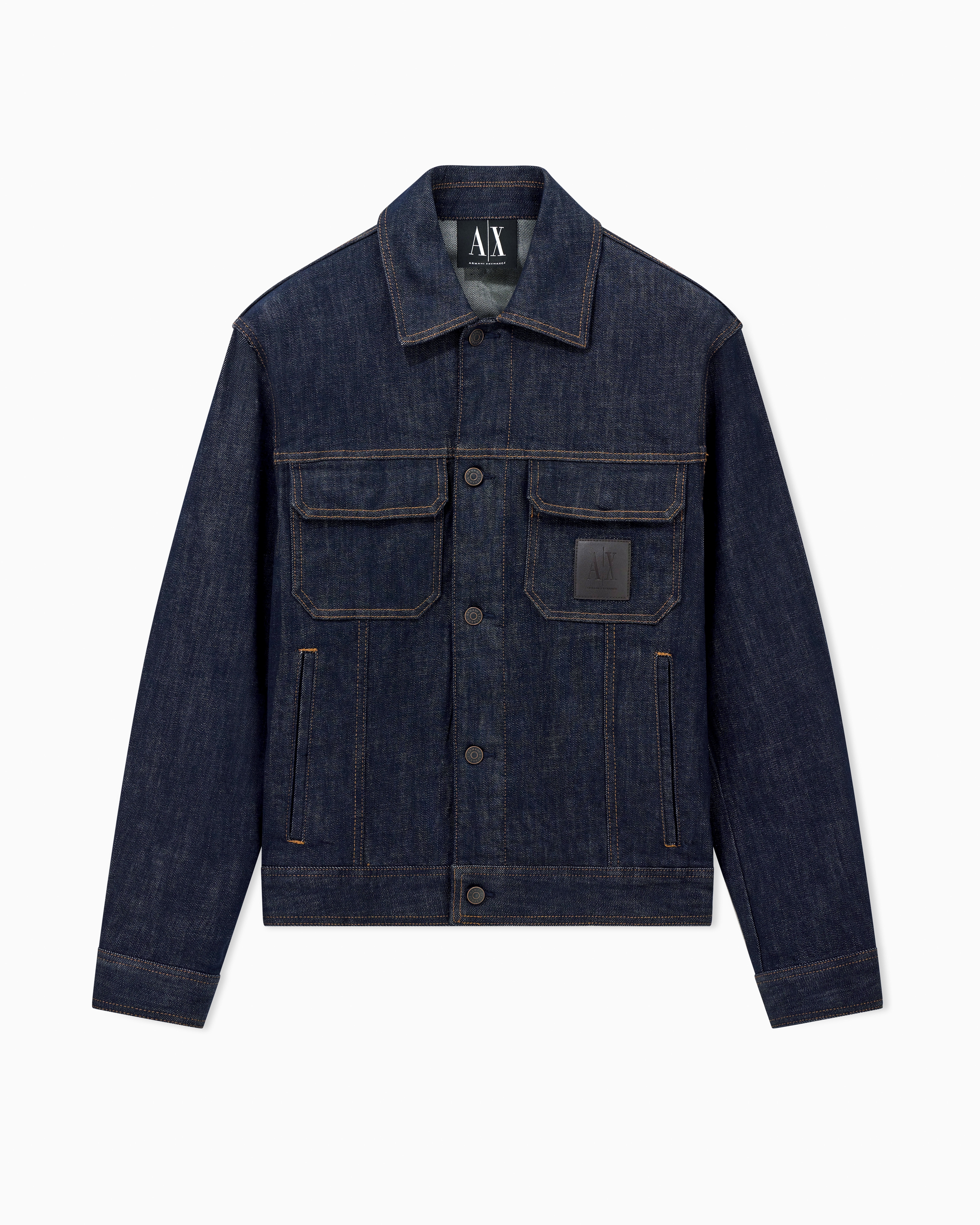 【ほぼ未使用】美色ブルー【アルマーニ ARMANI】デニム　ジャケット 46=M アルマーニジーンズ デニムジャケット Mサイズ ジョルジオ