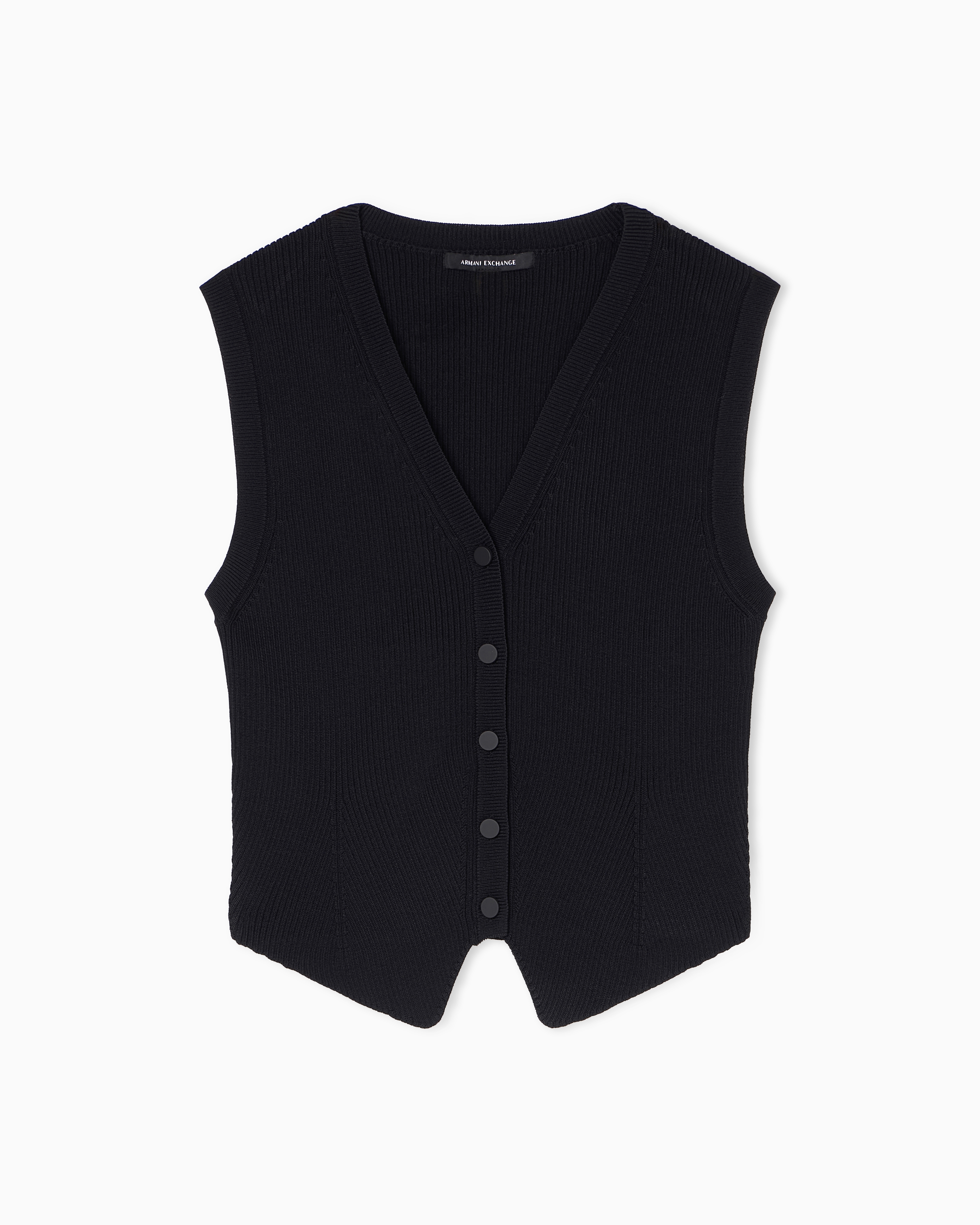 Single-breasted vest with small back logo | Armani Exchange