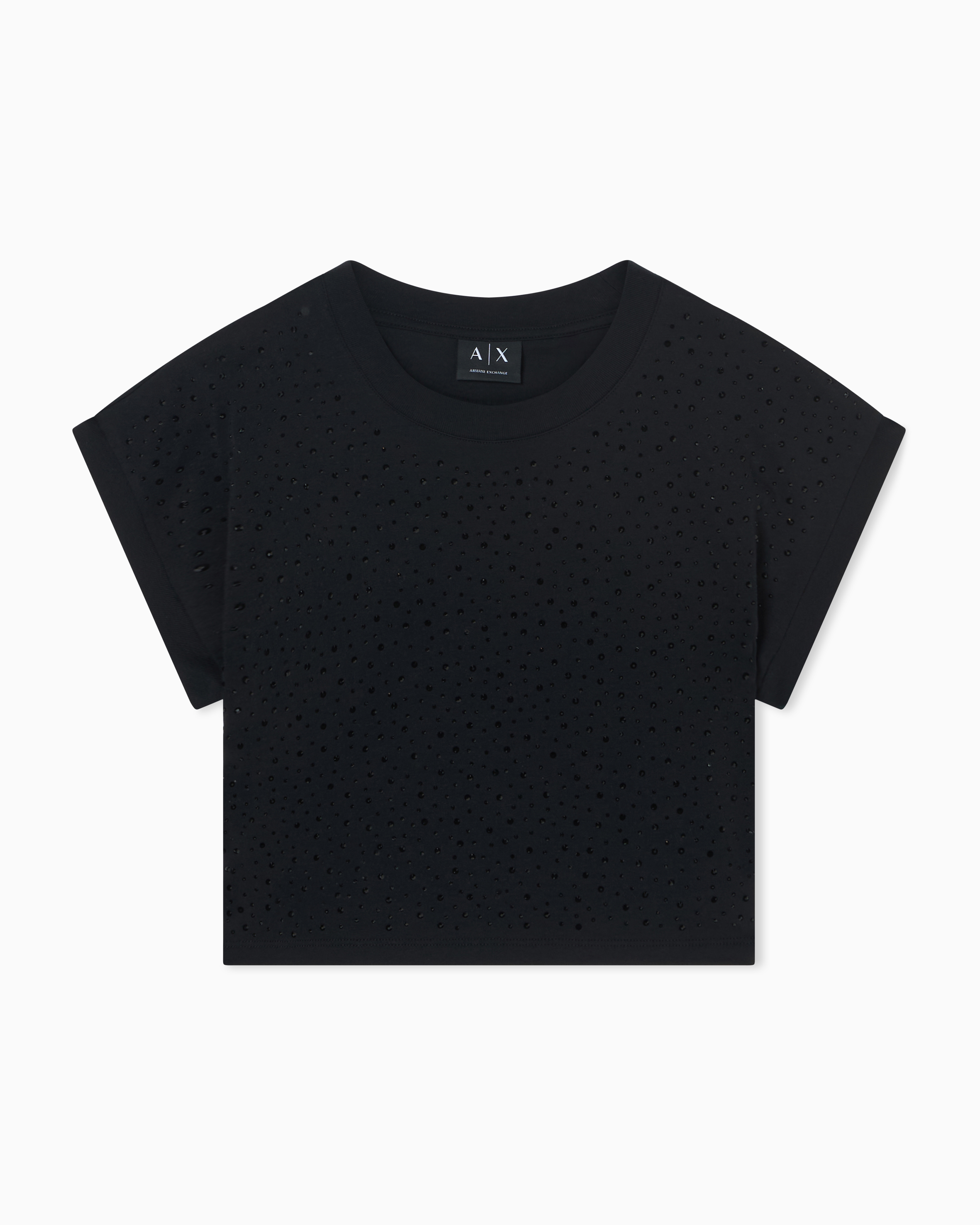 Cropped T-shirt in cotton jersey | Armani Exchange US