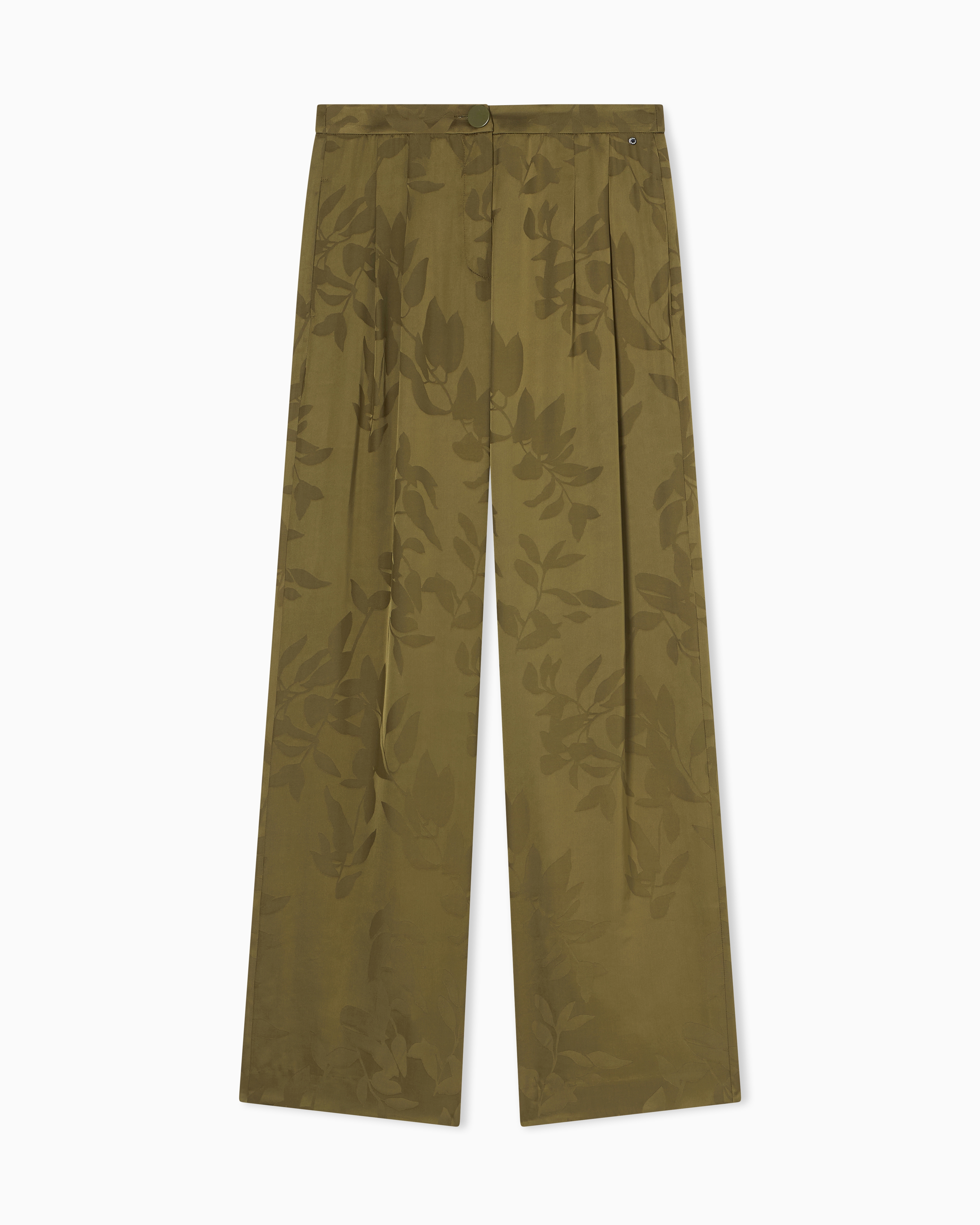 Jacquard Viscose Palazzo Pants with Geometric Pattern | Armani