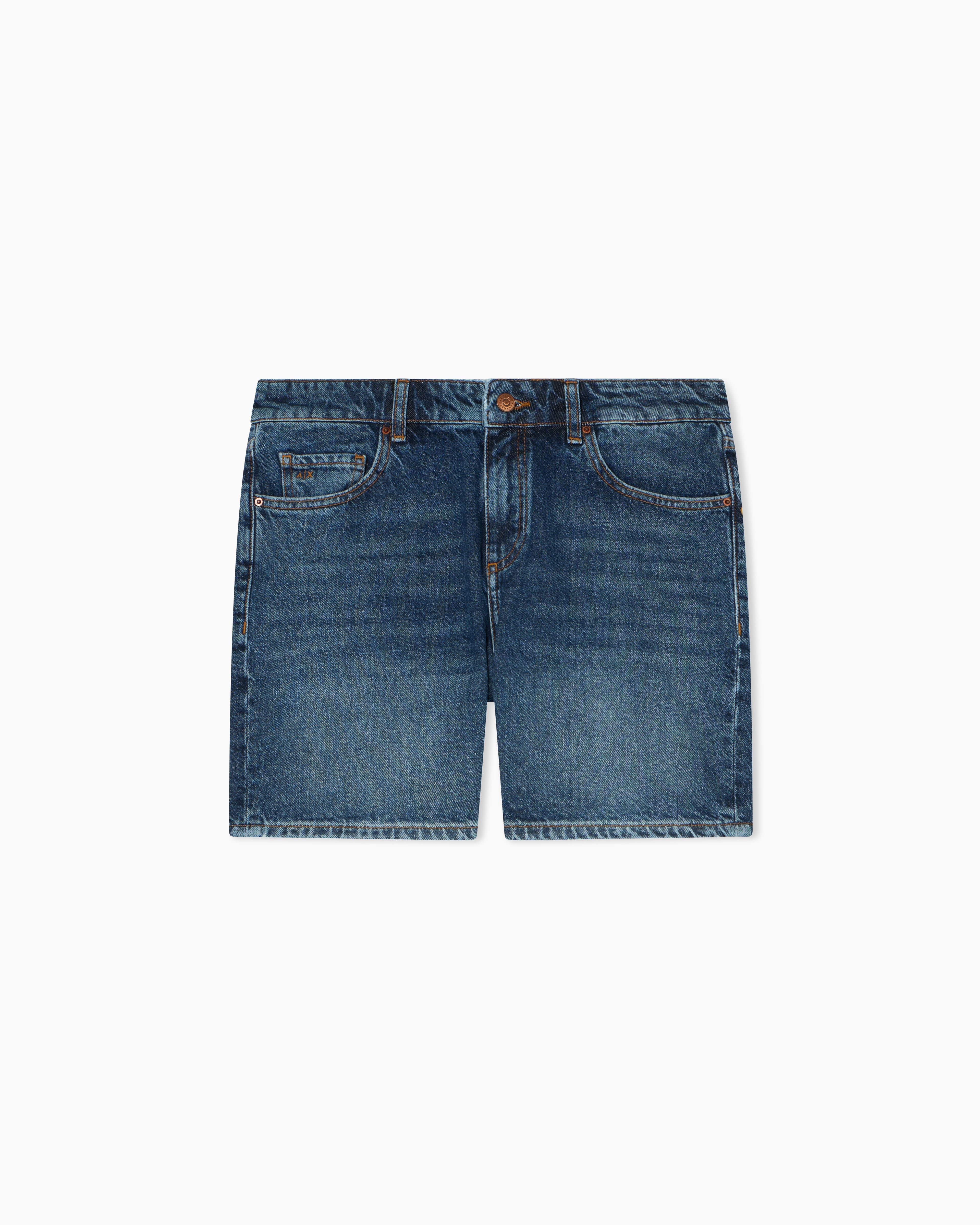 Cotton Denim Shorts | Armani Exchange US