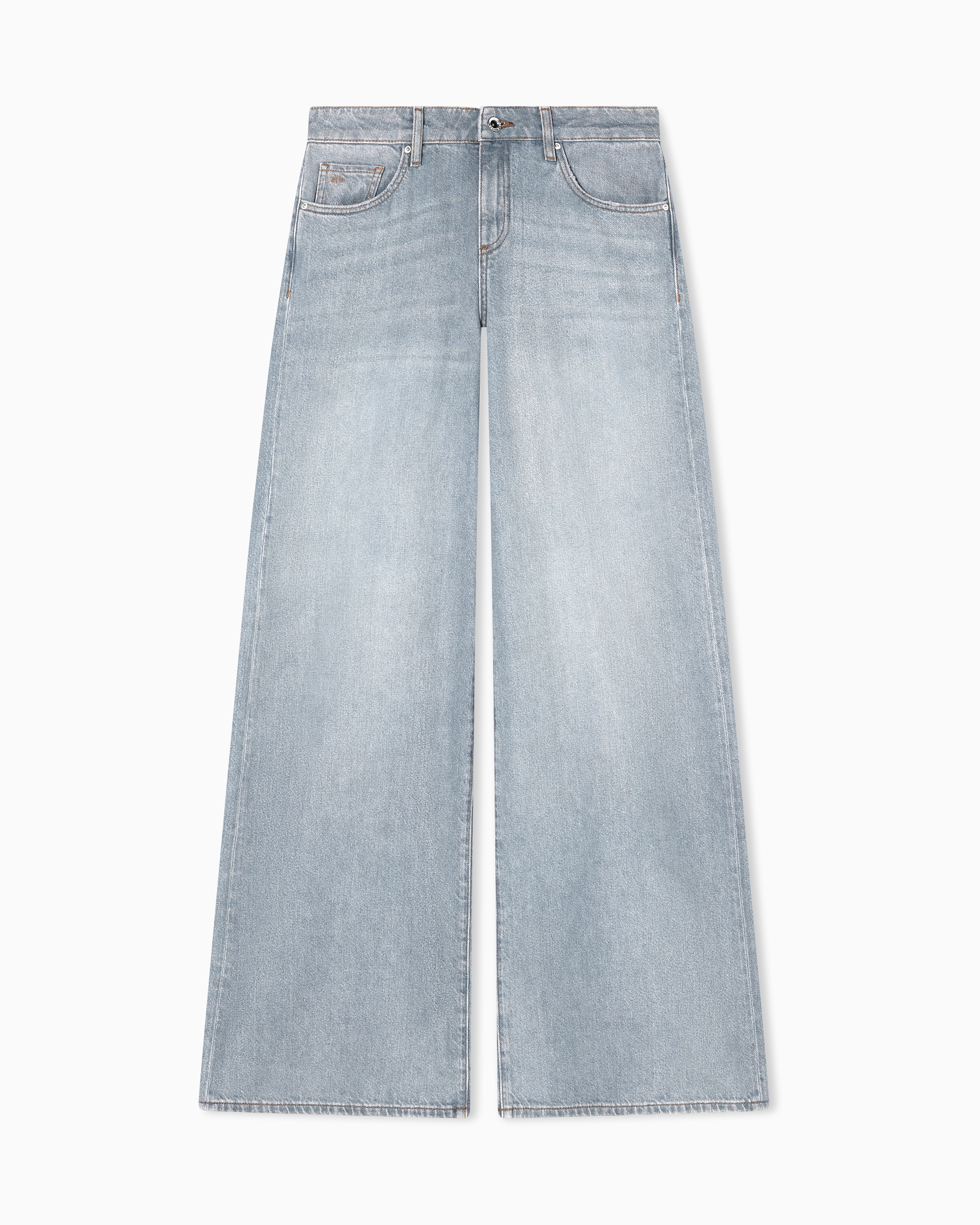 ARMANI JEANS ジョルジオアルマーニ カバーオール グレー L相当 Loose Fit Denim Gray Used Jeans | Armani Exchange