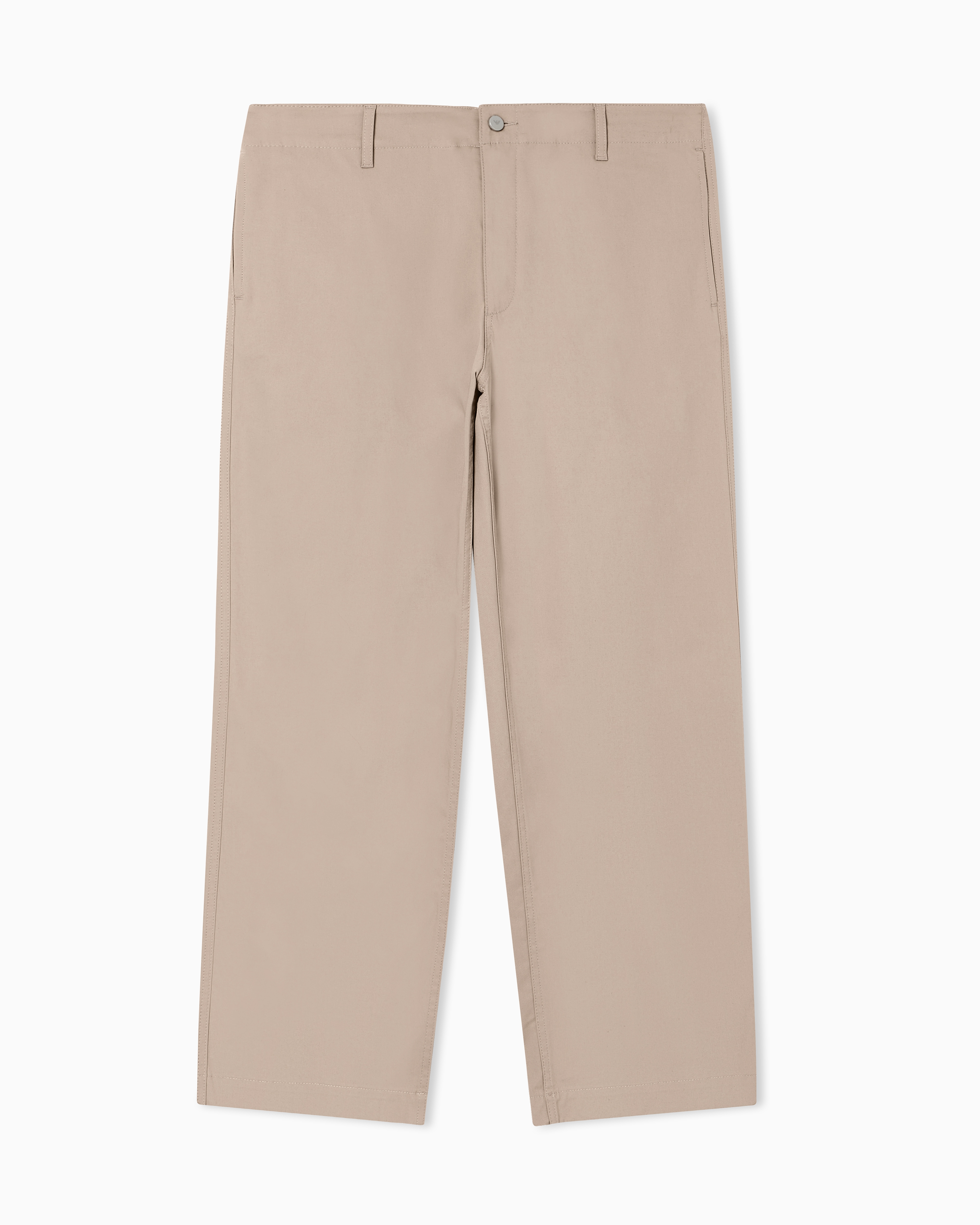 Organic gabardine chinos slim fit man | Emporio Armani US