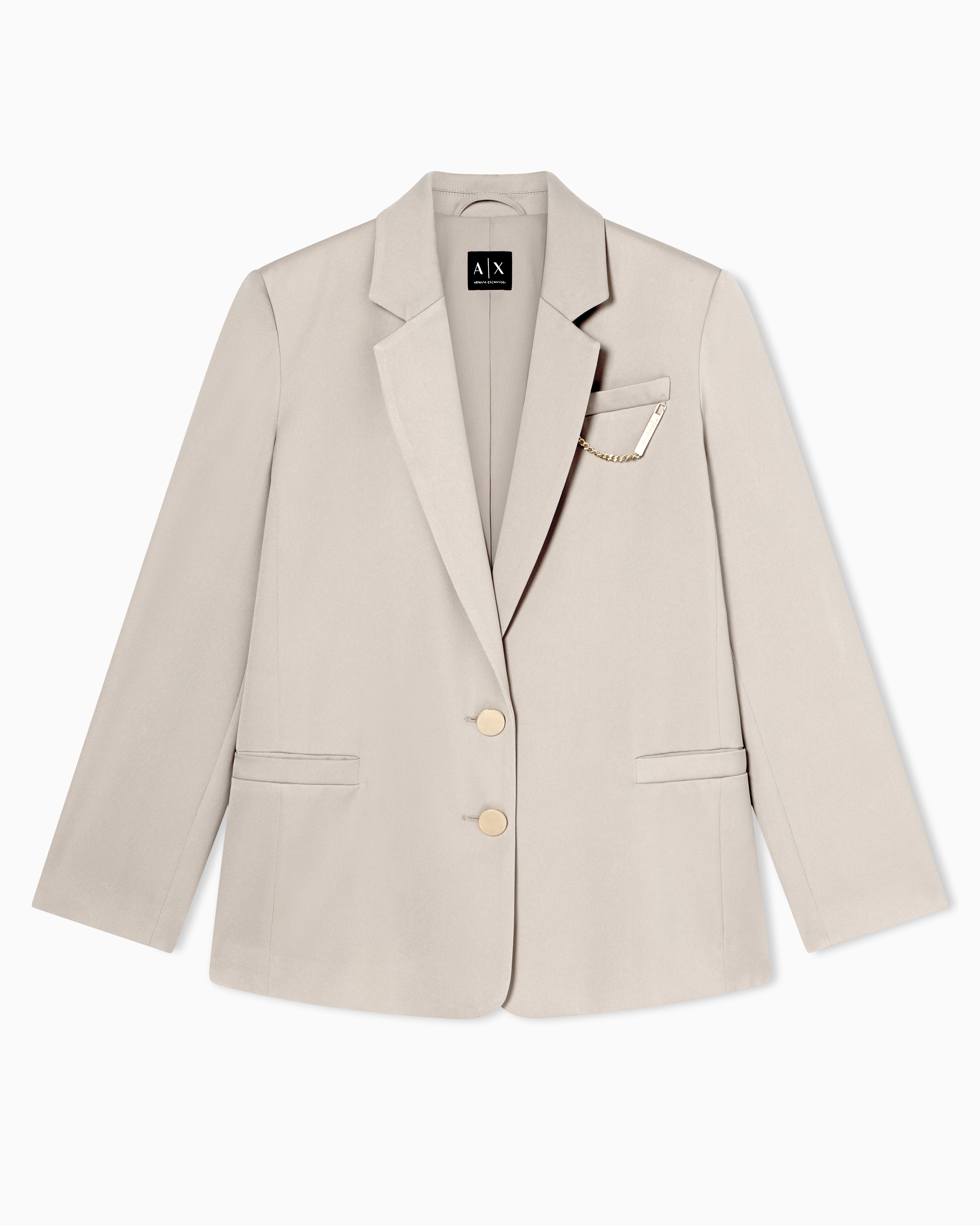 チェーンデザイン ポリクレープサテン ブレストジャケット | Armani