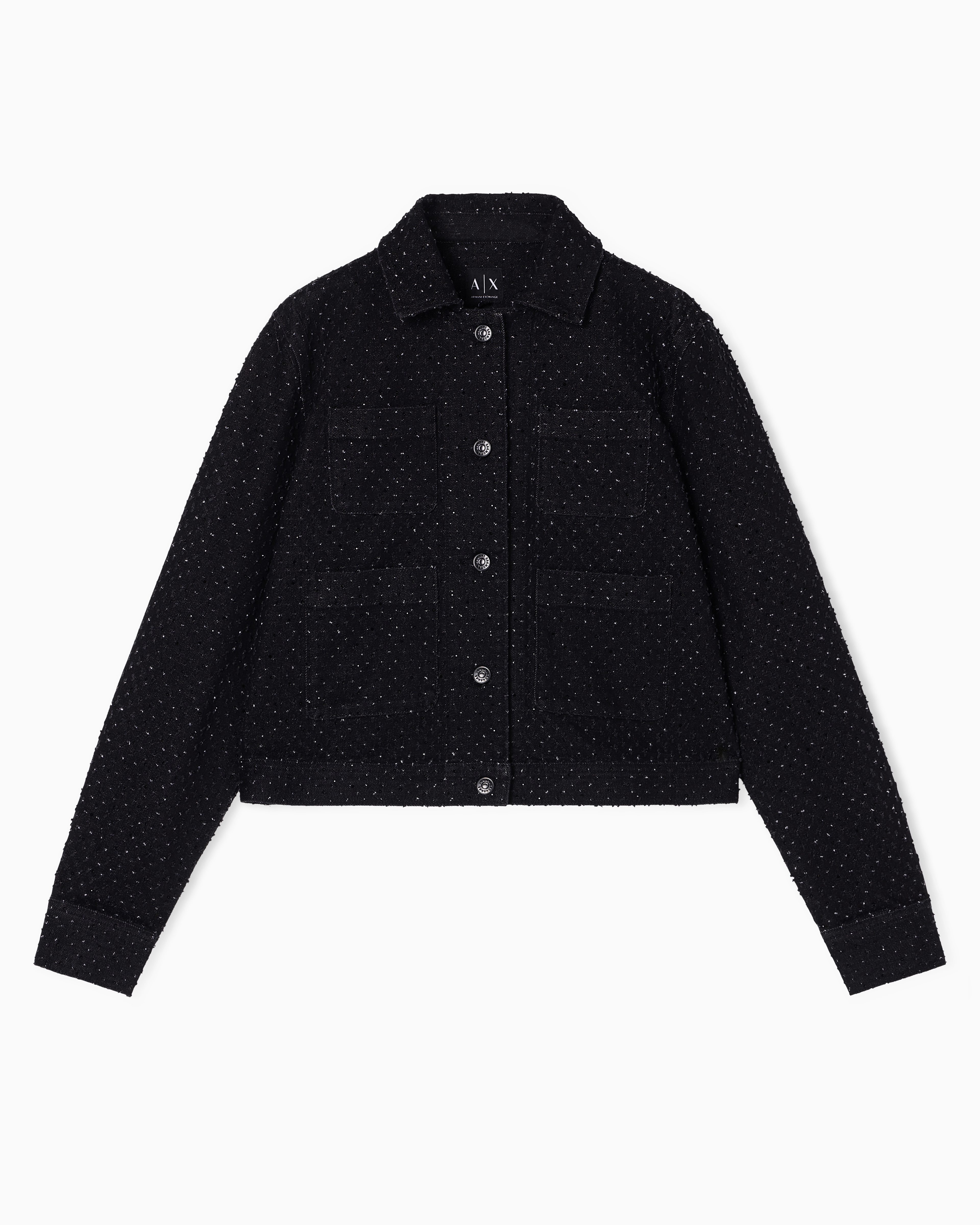 ストラス ブラックデニムジャケット | Armani Exchange JP