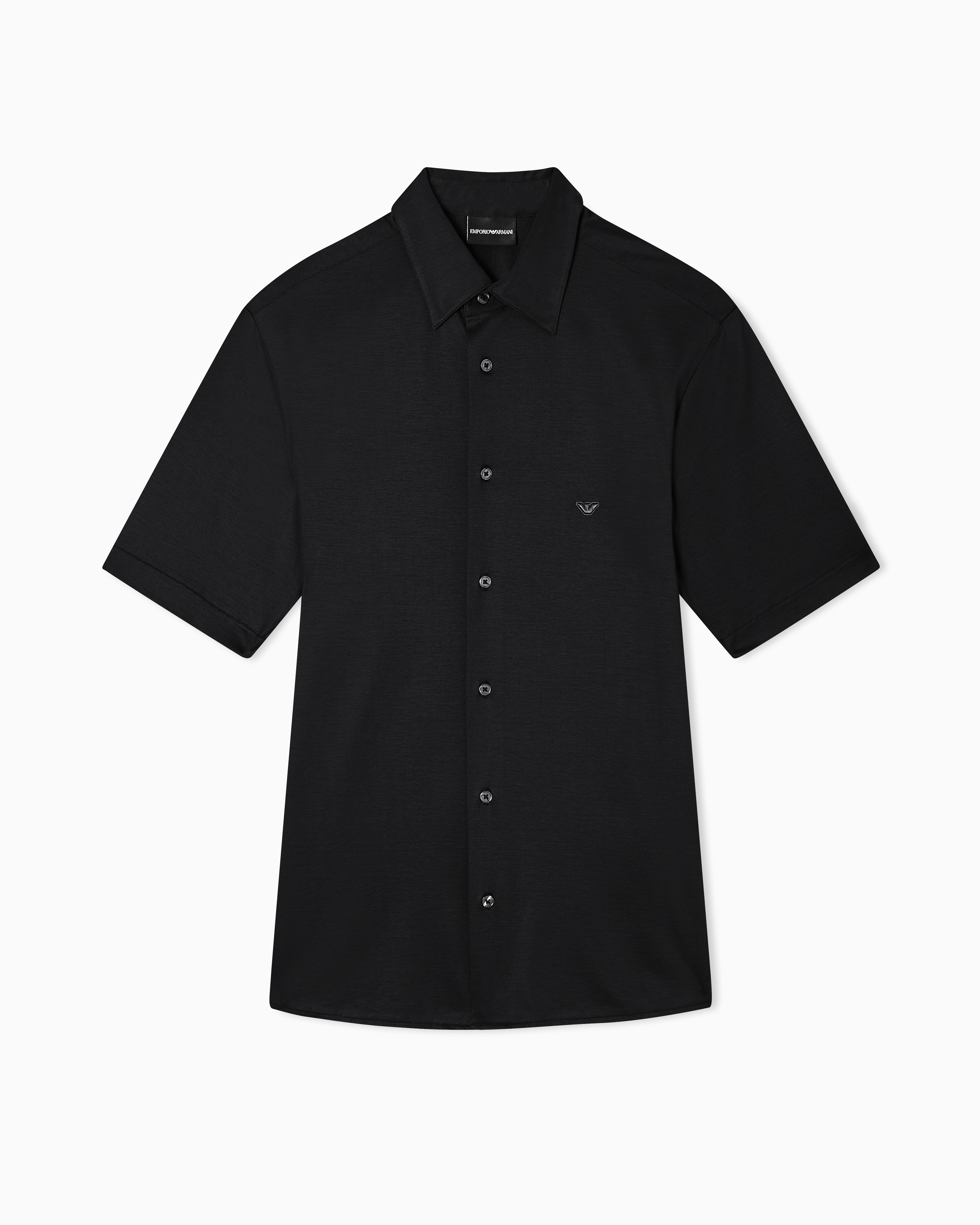 スリムフィット半袖シャツ リヨセル混紡ジャージー | Emporio Armani JP
