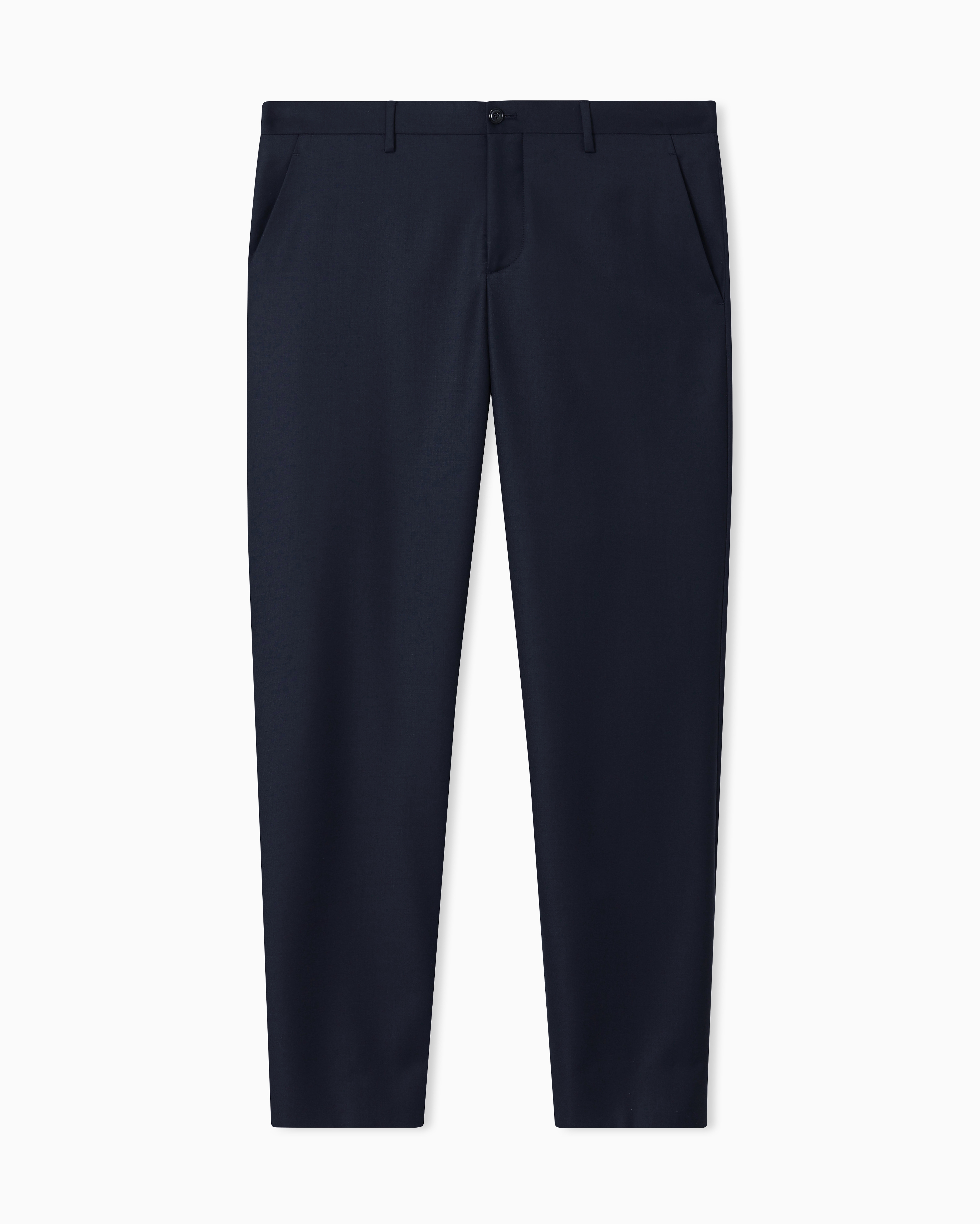 パンツ 03s emporio armani wool gabardine Wool and cashmere gabardine trousers | Giorgio Armani US