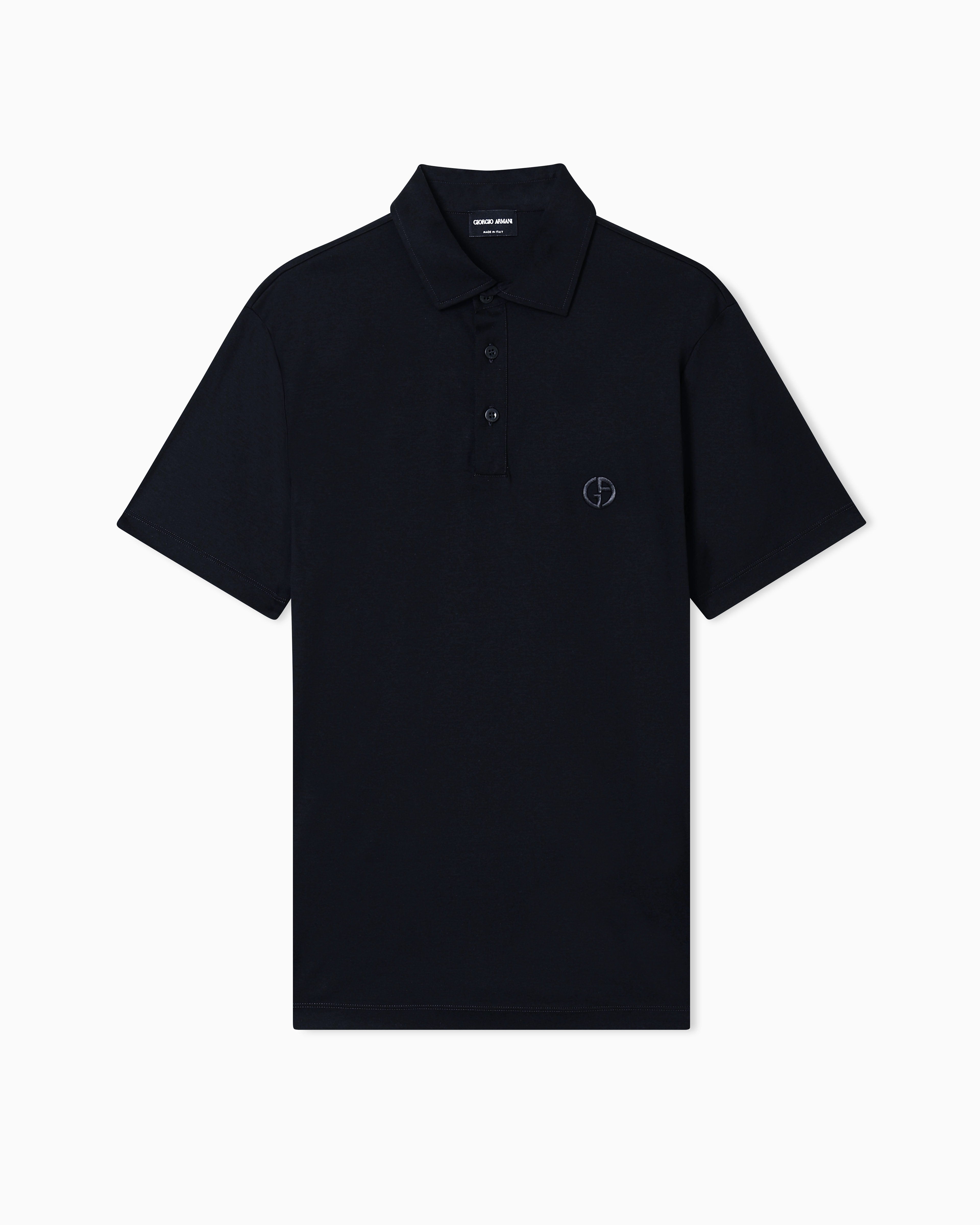 Pure cotton interlock polo shirt with embroidered logo