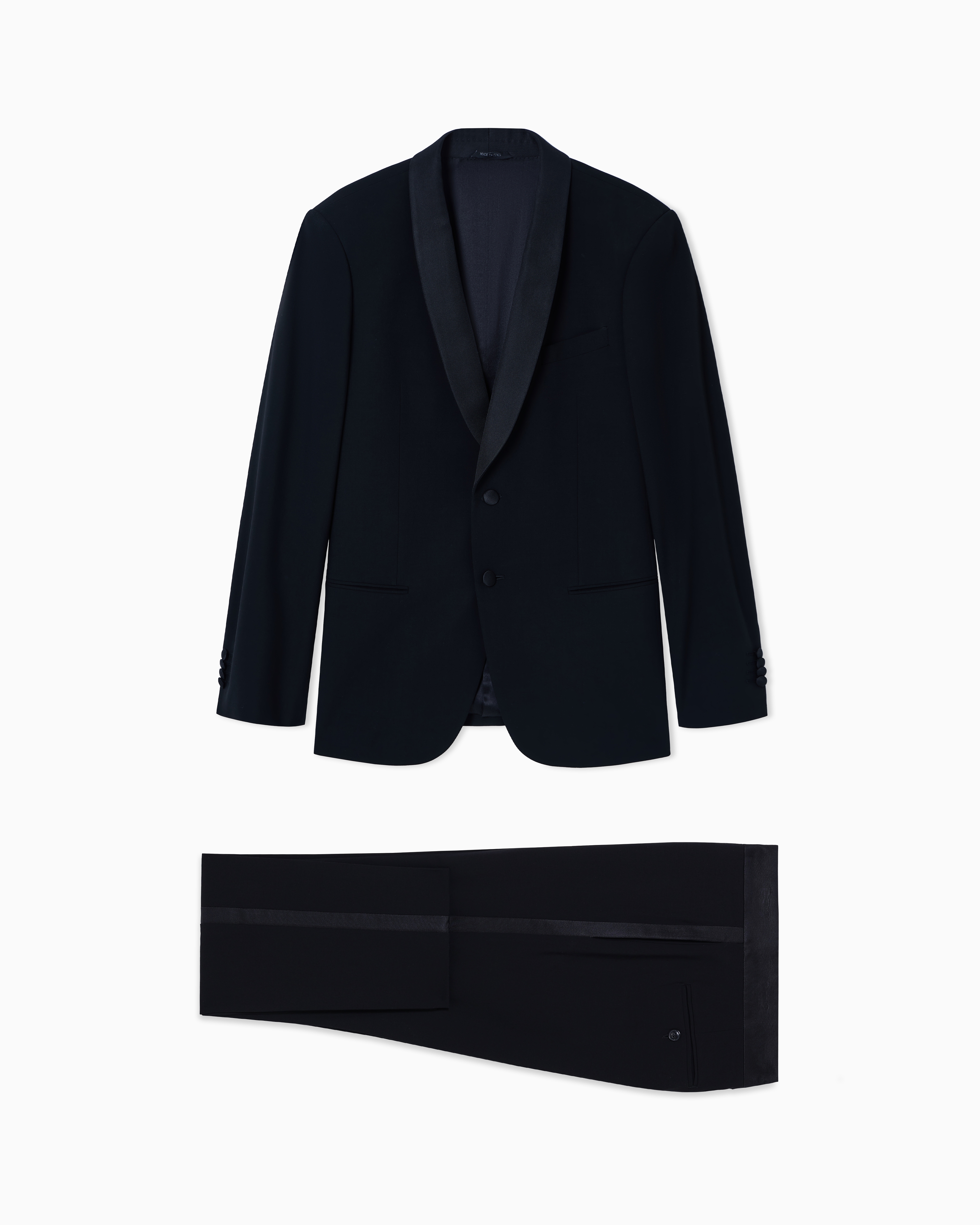 Soho Line single-breasted tuxedo in wool crêpe | Giorgio Armani