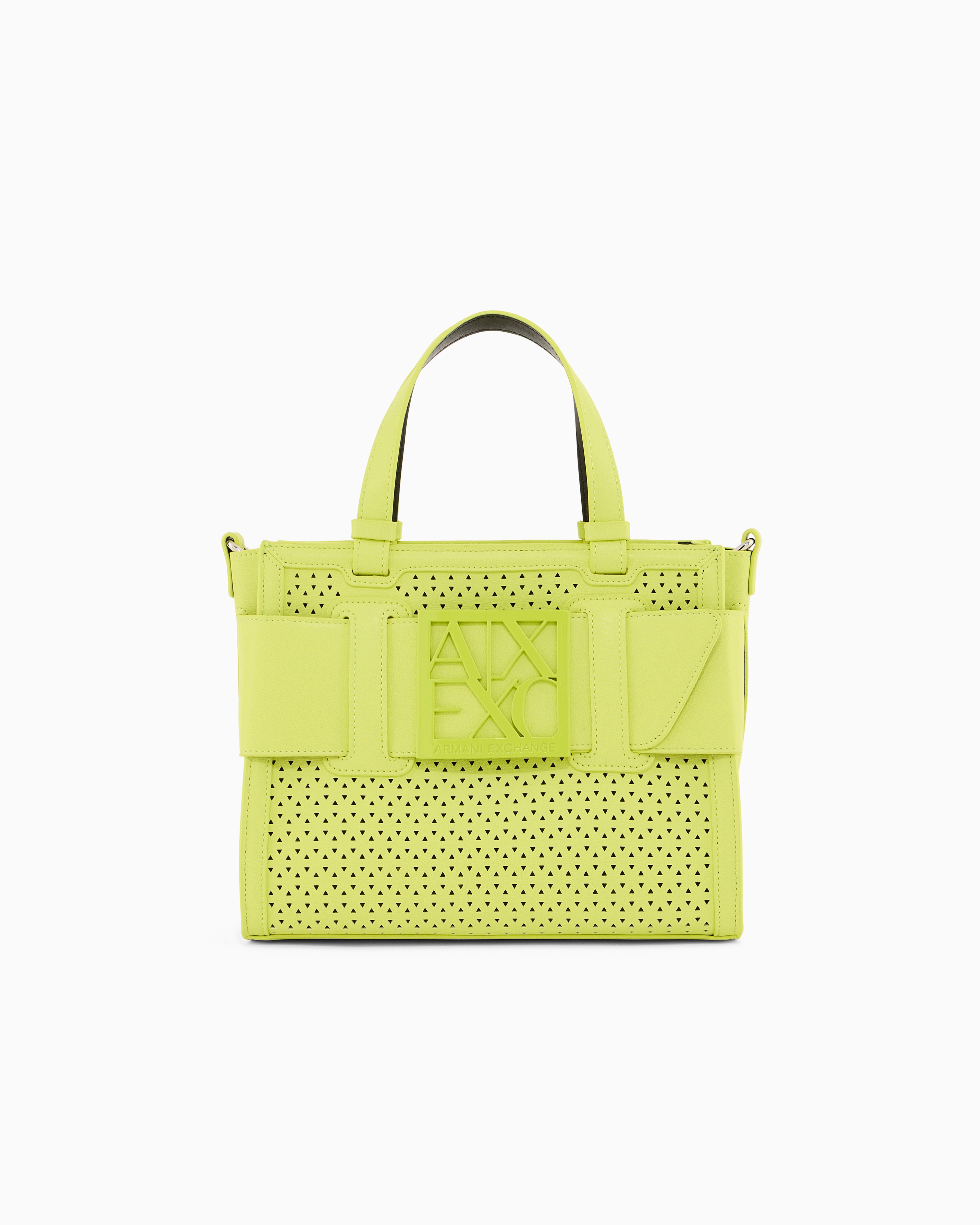 BOXロゴバックル パンチングミニハンドバッグ | Armani Exchange JP