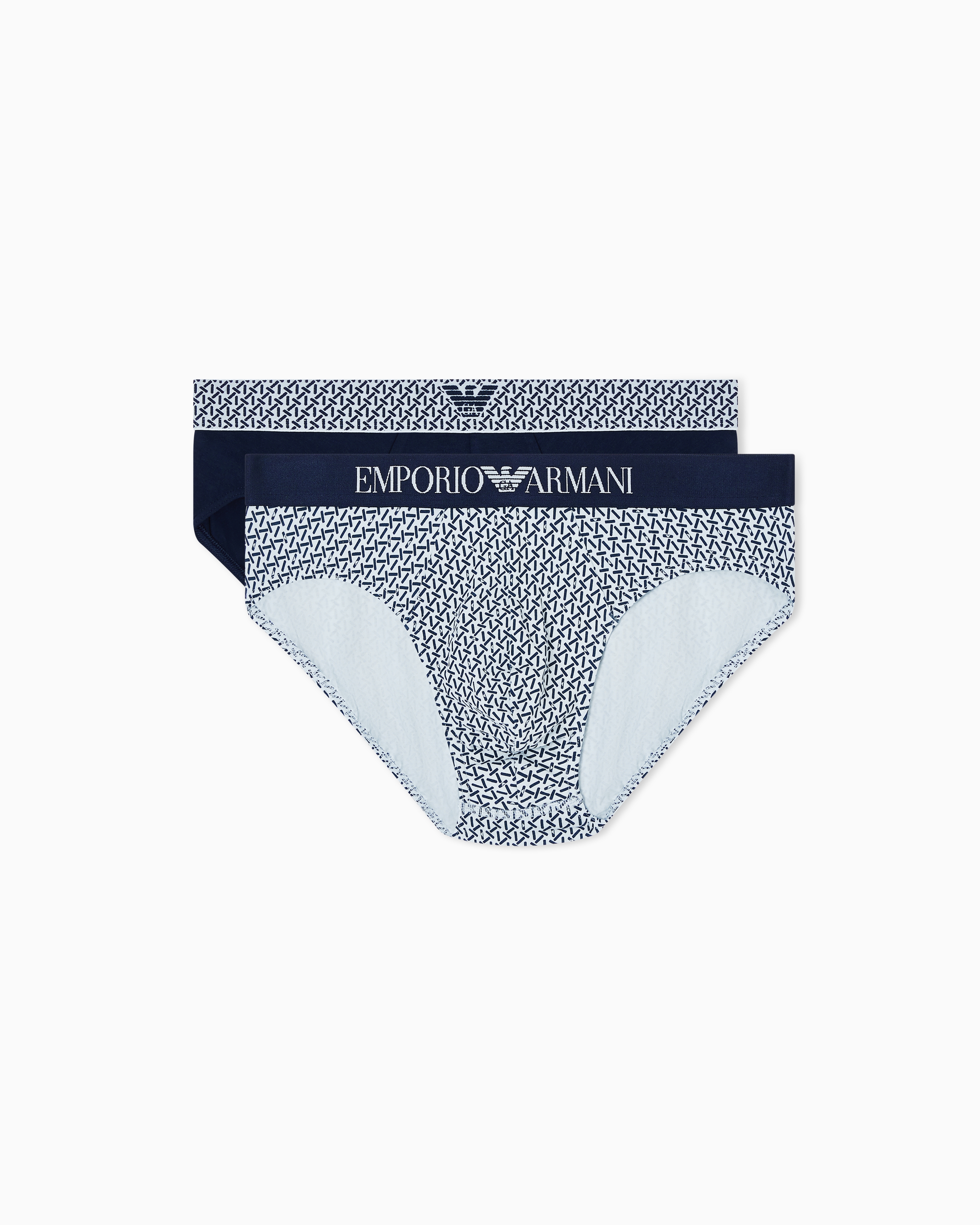 ブリーフ2枚セット ジャージー ミックスパターンプリント | Emporio Armani