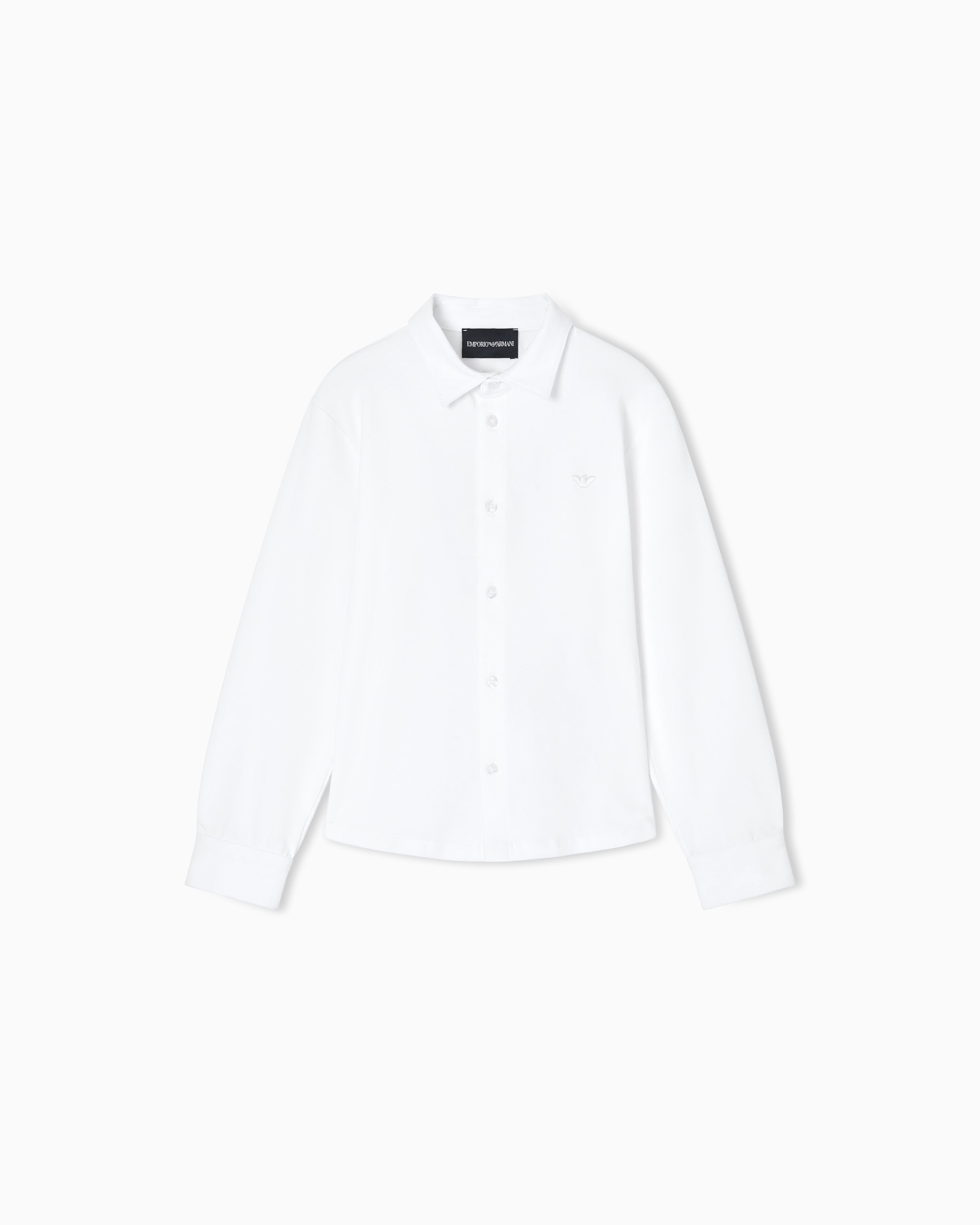 Stretch combed jersey shirt | Emporio Armani US