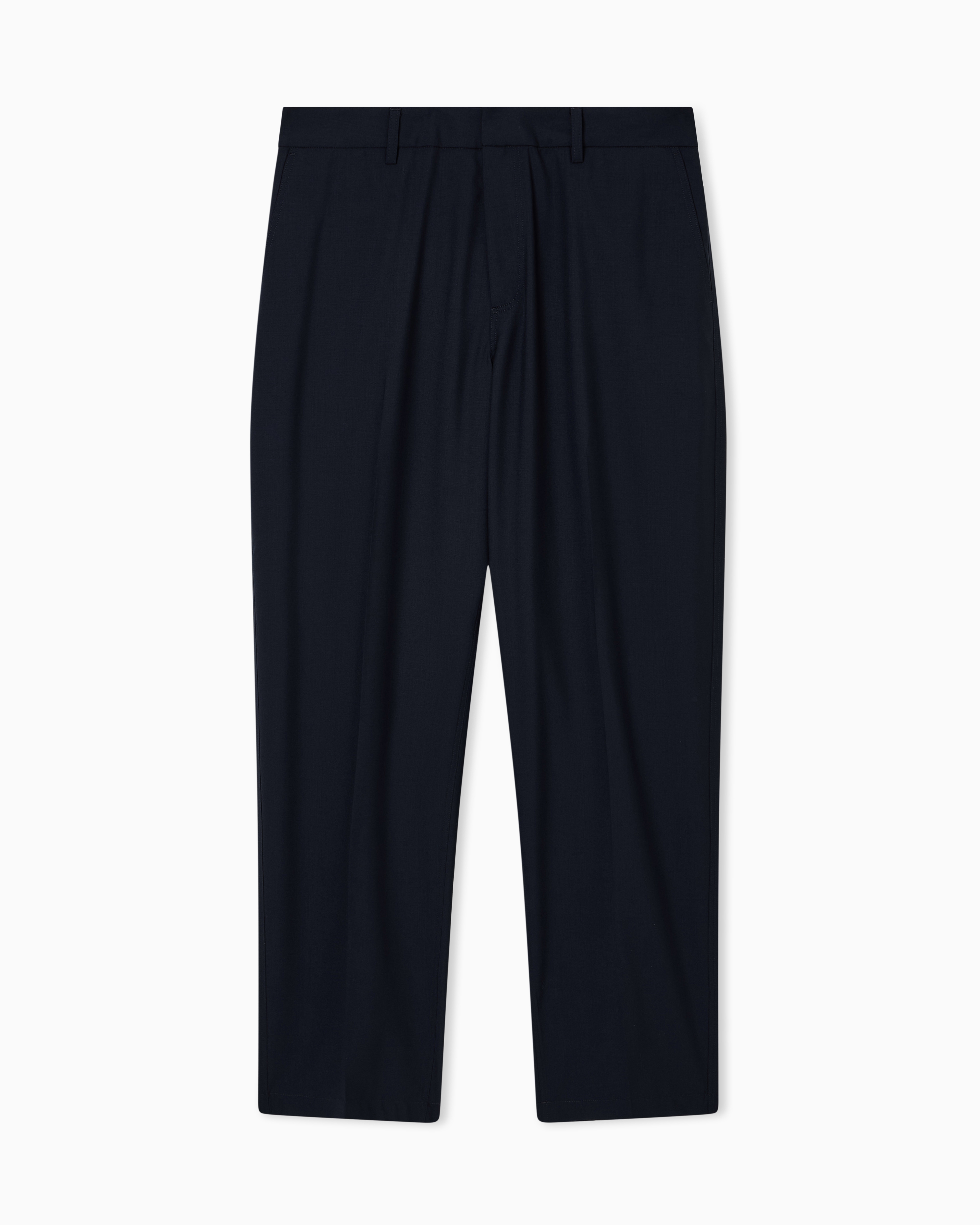Striped, light wool trousers | Emporio Armani US