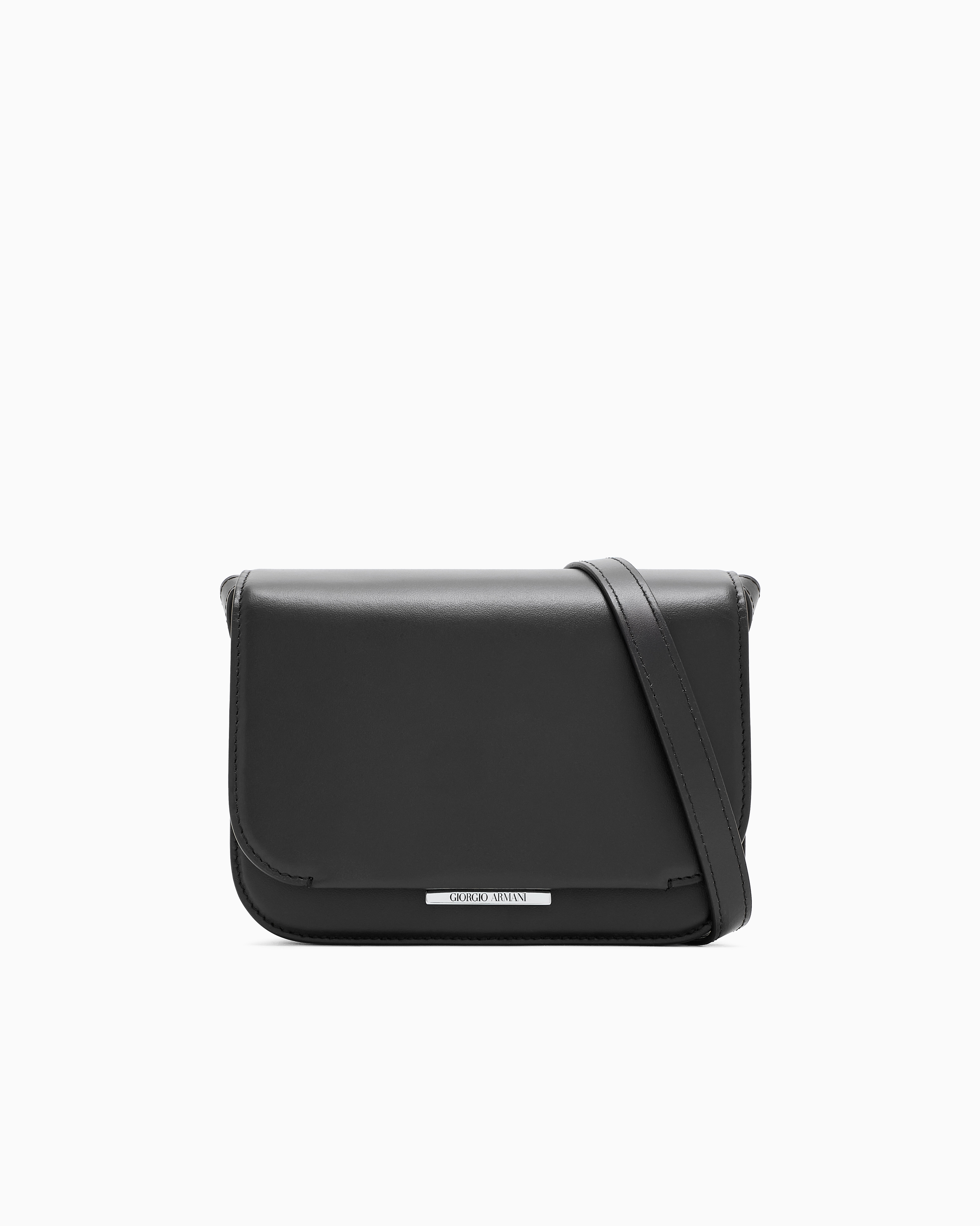GIORGIO ARMANI 2wayショルダー　レザー　バッグ　黒 ジョルジオアルマーニ GIORGIO ARMANI ハンドバッグ ショルダー 2WAY