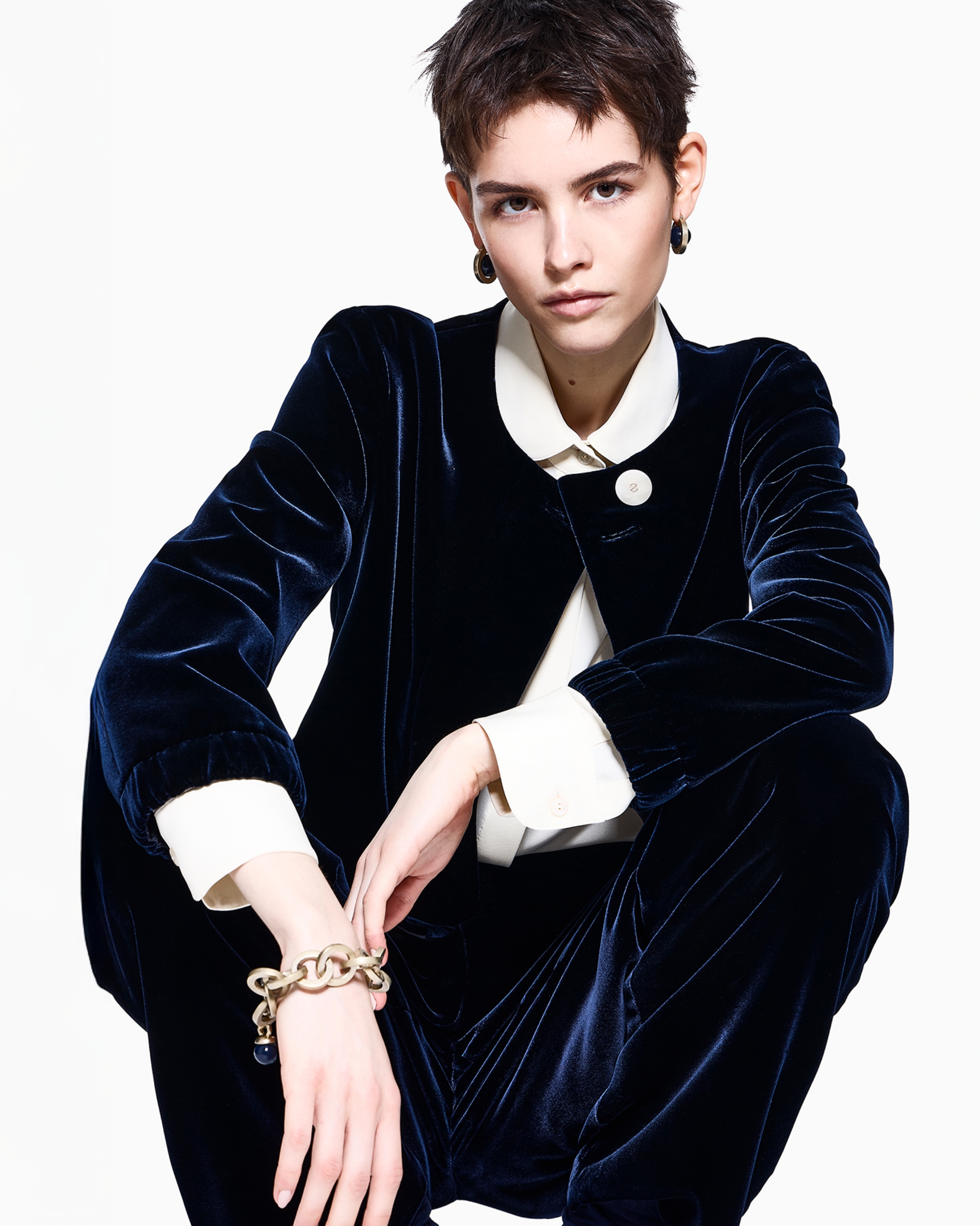 13万新品◆9H=28.5㎝◆GIORGIO ARMANI アルマーニ 紺スエードメダリオンレザーシューズ Giorgio Armani Beauty 網店