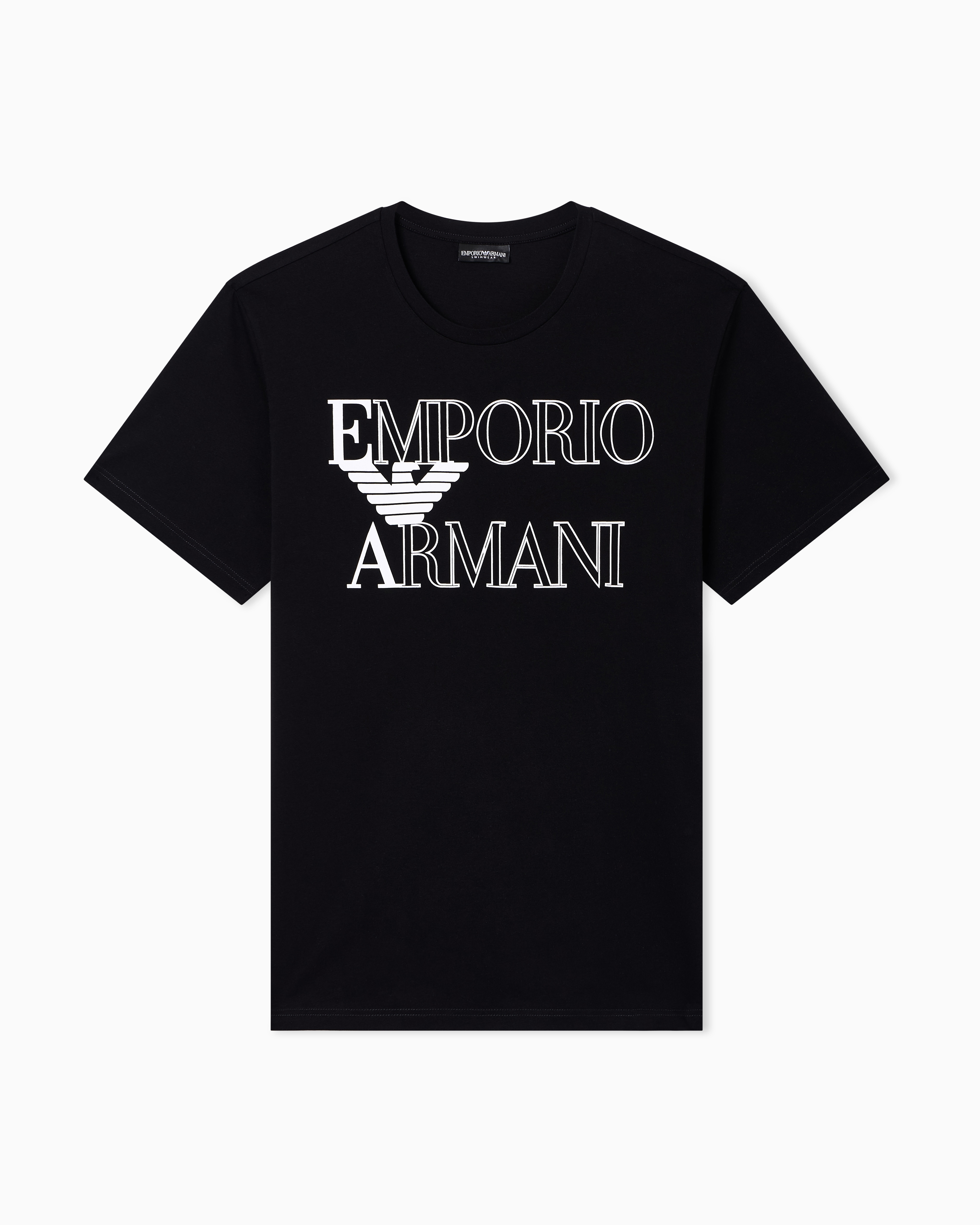 Bold logo beachwear T-shirt in jersey | Emporio Armani