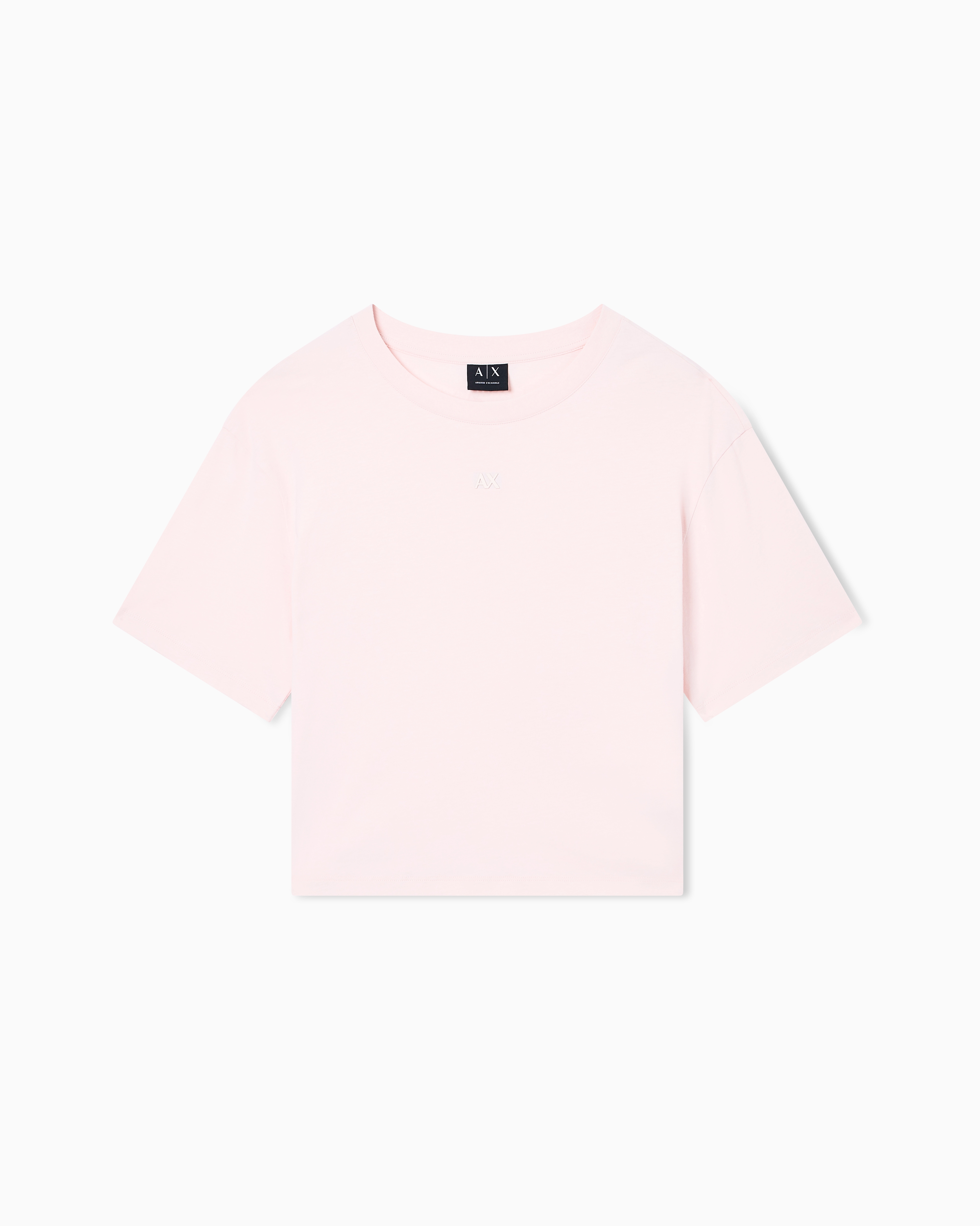 Cropped Cotton Jersey T-Shirt | Armani Exchange US
