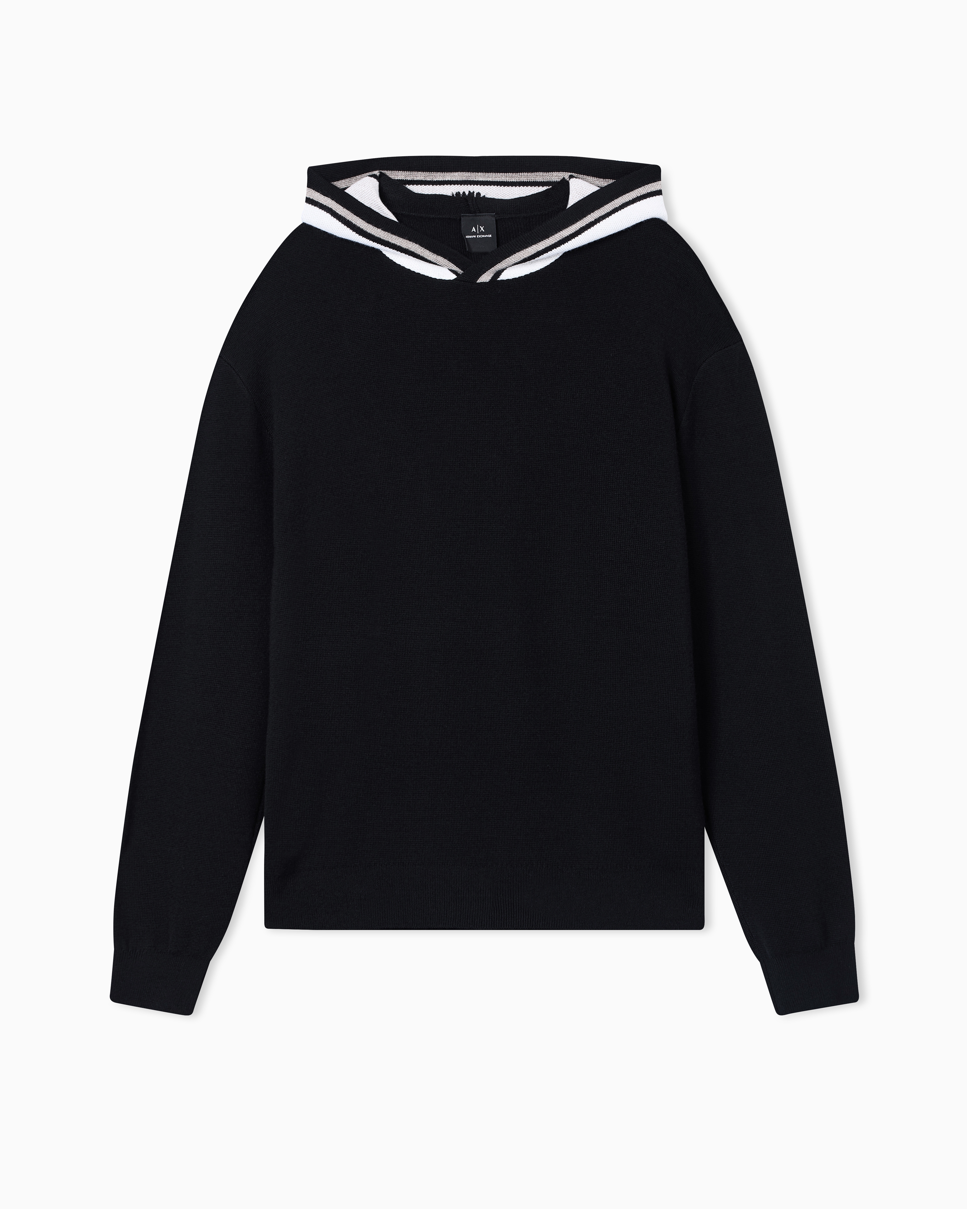 Contrast hooded sweater | Armani Exchange US