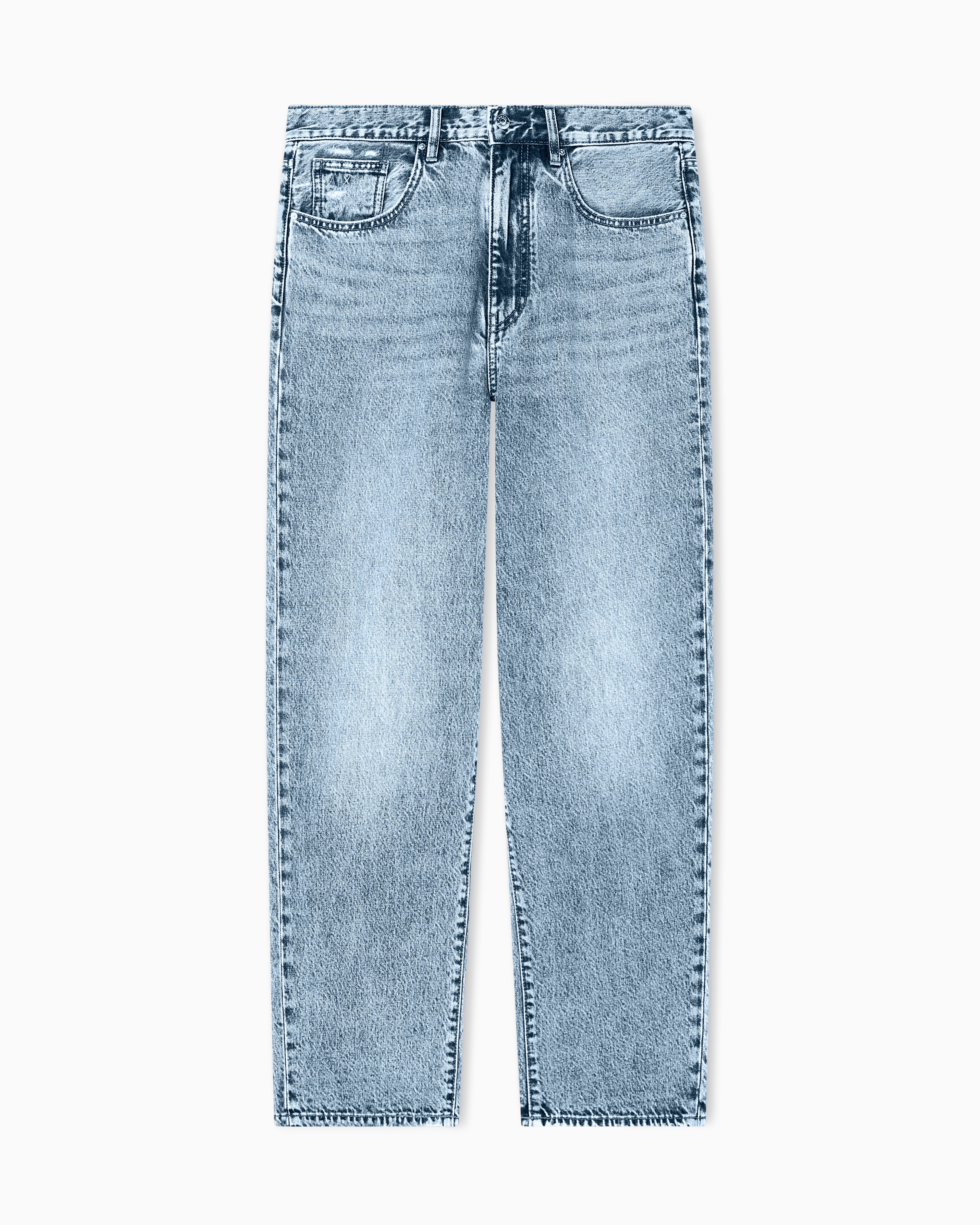 ストーンウォッシュ ルーズフィット デニムパンツ | Armani Exchange