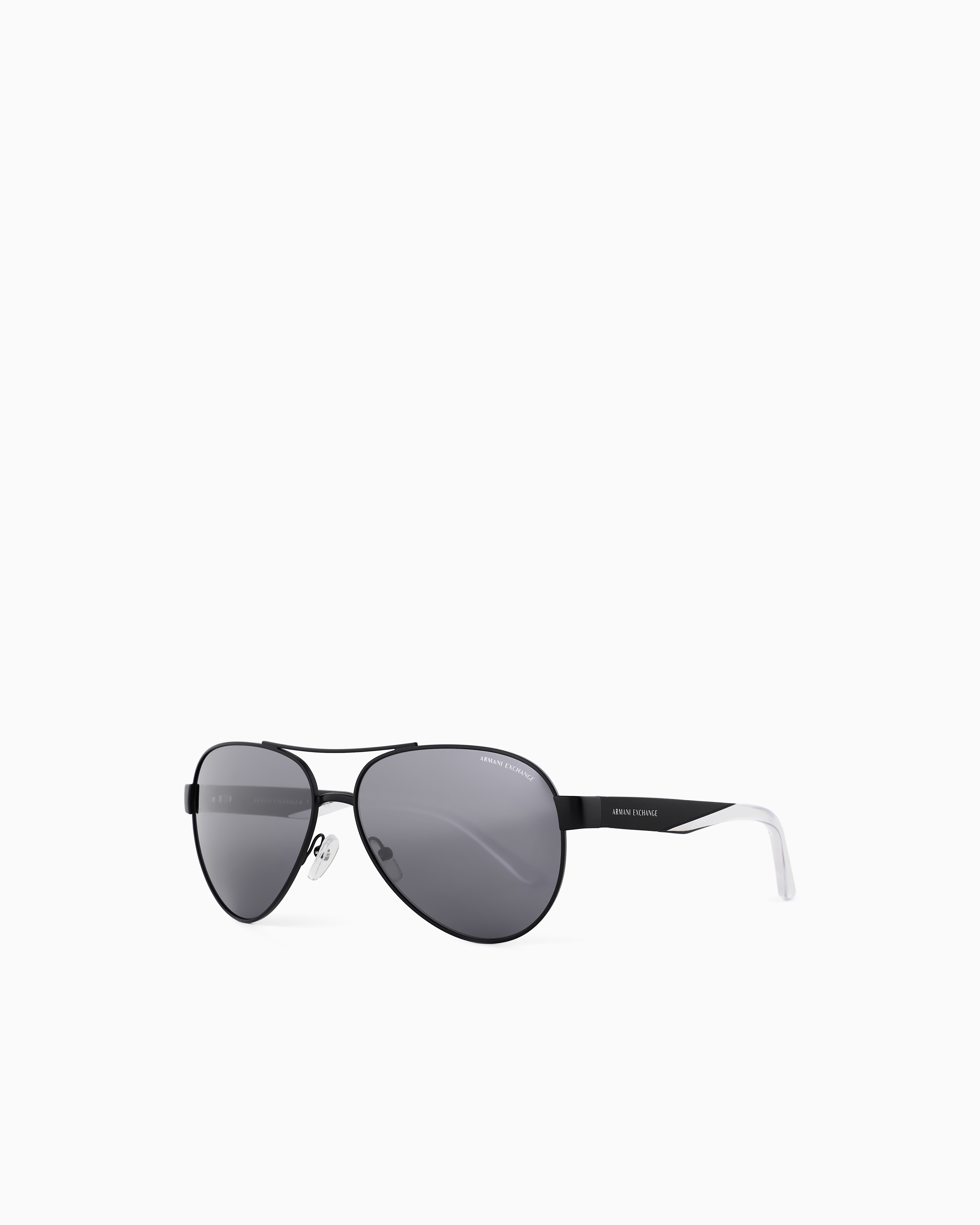 Armani Exchange Men's Black Pilot-Shaped Sunglasses
