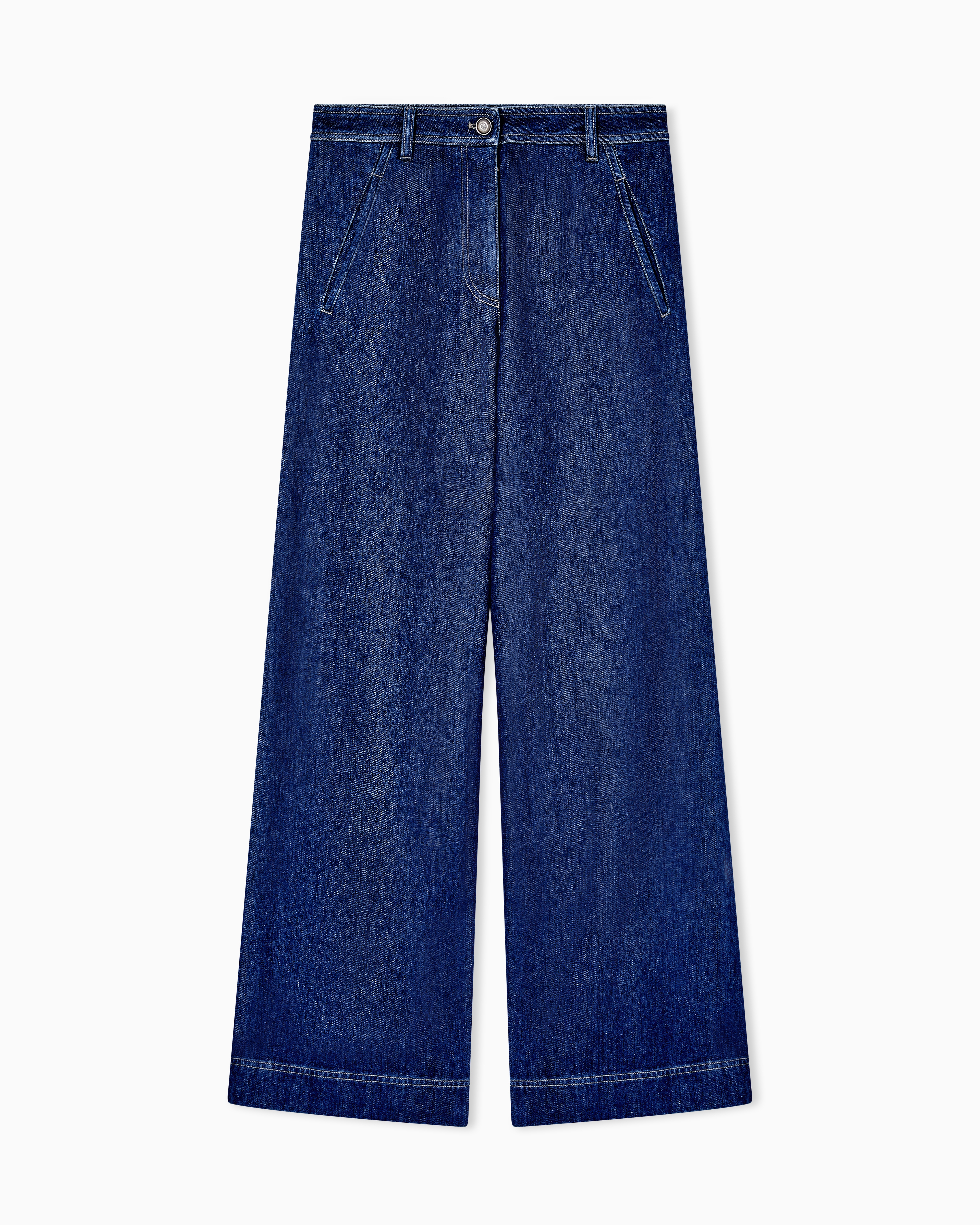 ワイドレッグパンツ ストレッチコットンデニム Denim Collection
