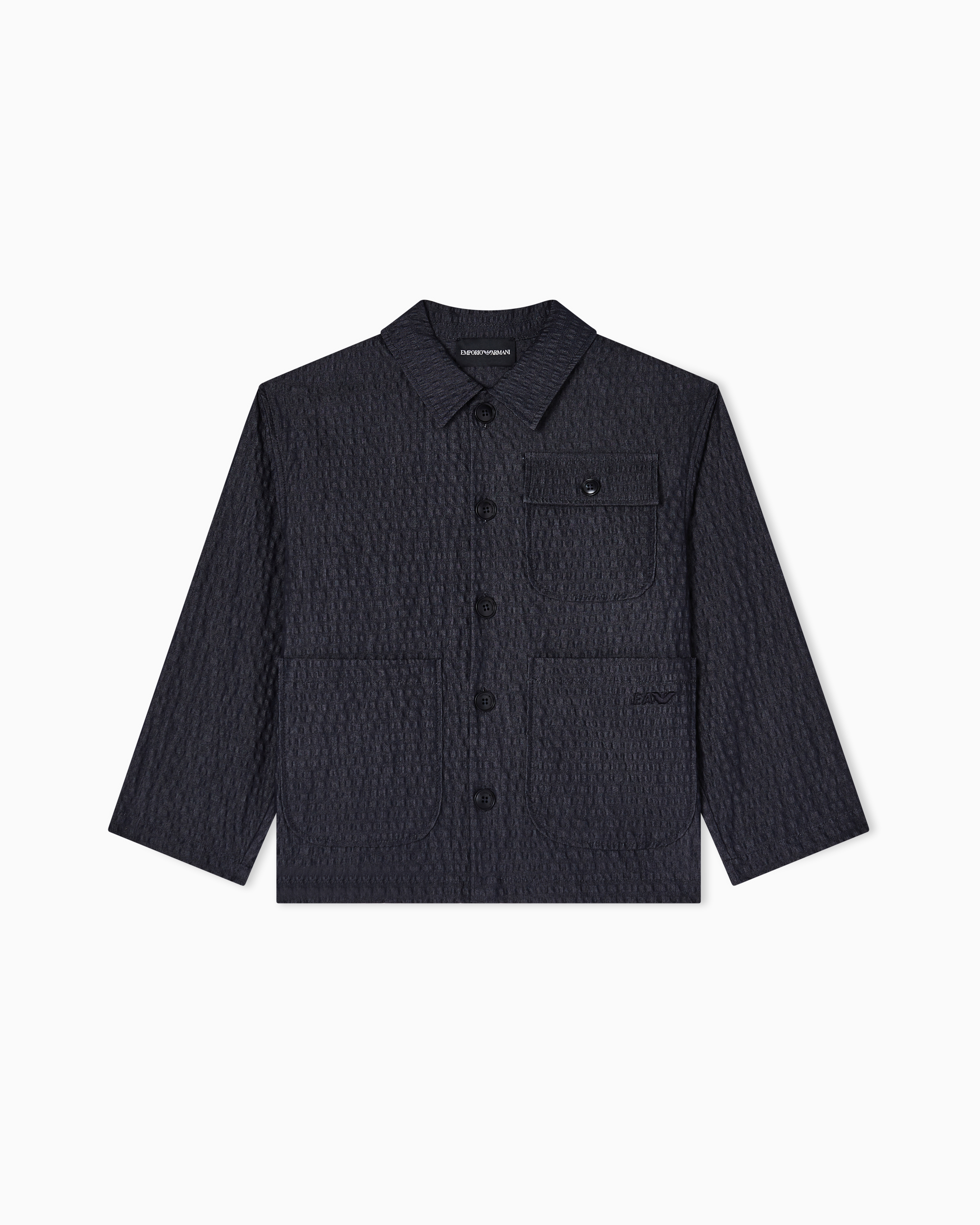 ジャケット デニム風シアサッカー | Emporio Armani