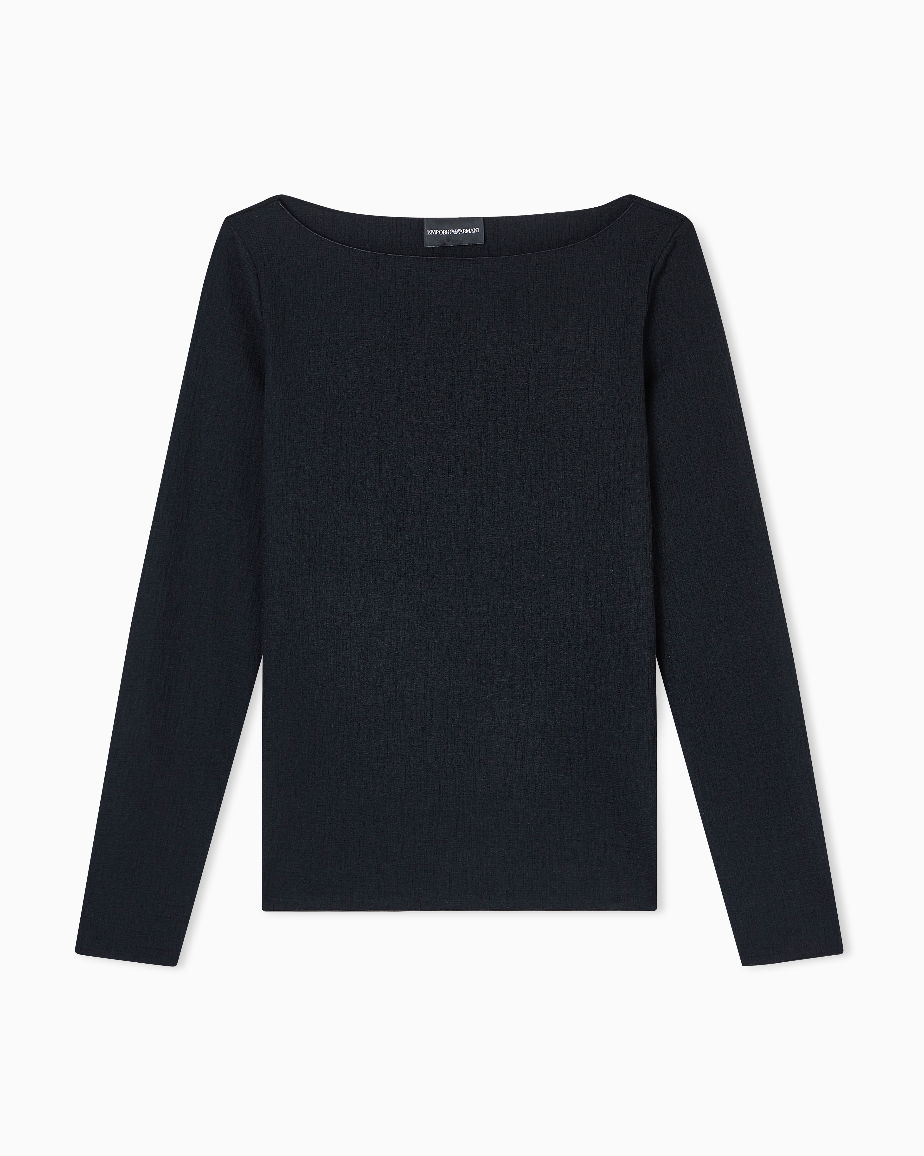 ボートネックセーター テクスチャードジャージー | Emporio Armani