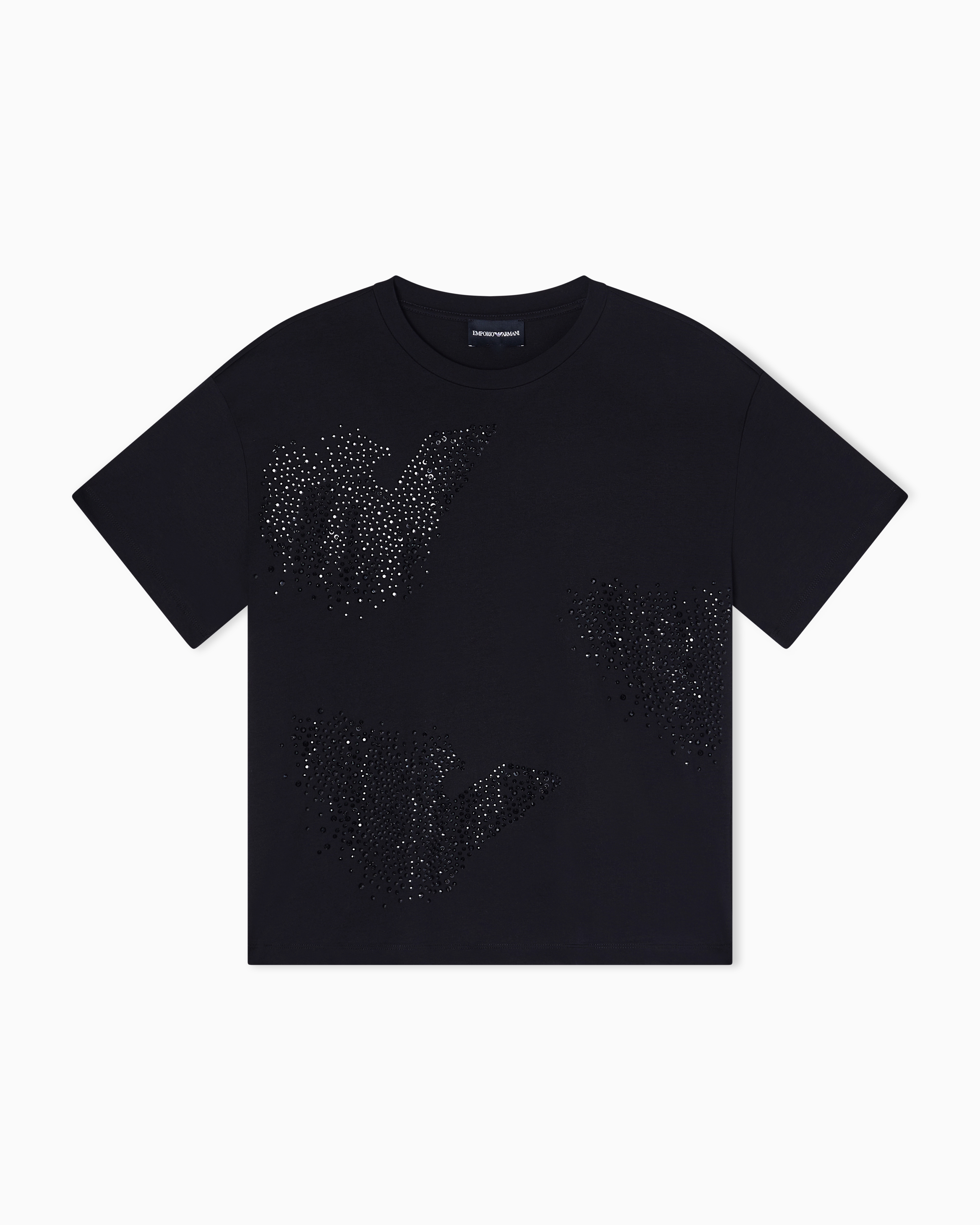 ASV jersey T-shirt with rhinestone eagle | Emporio Armani