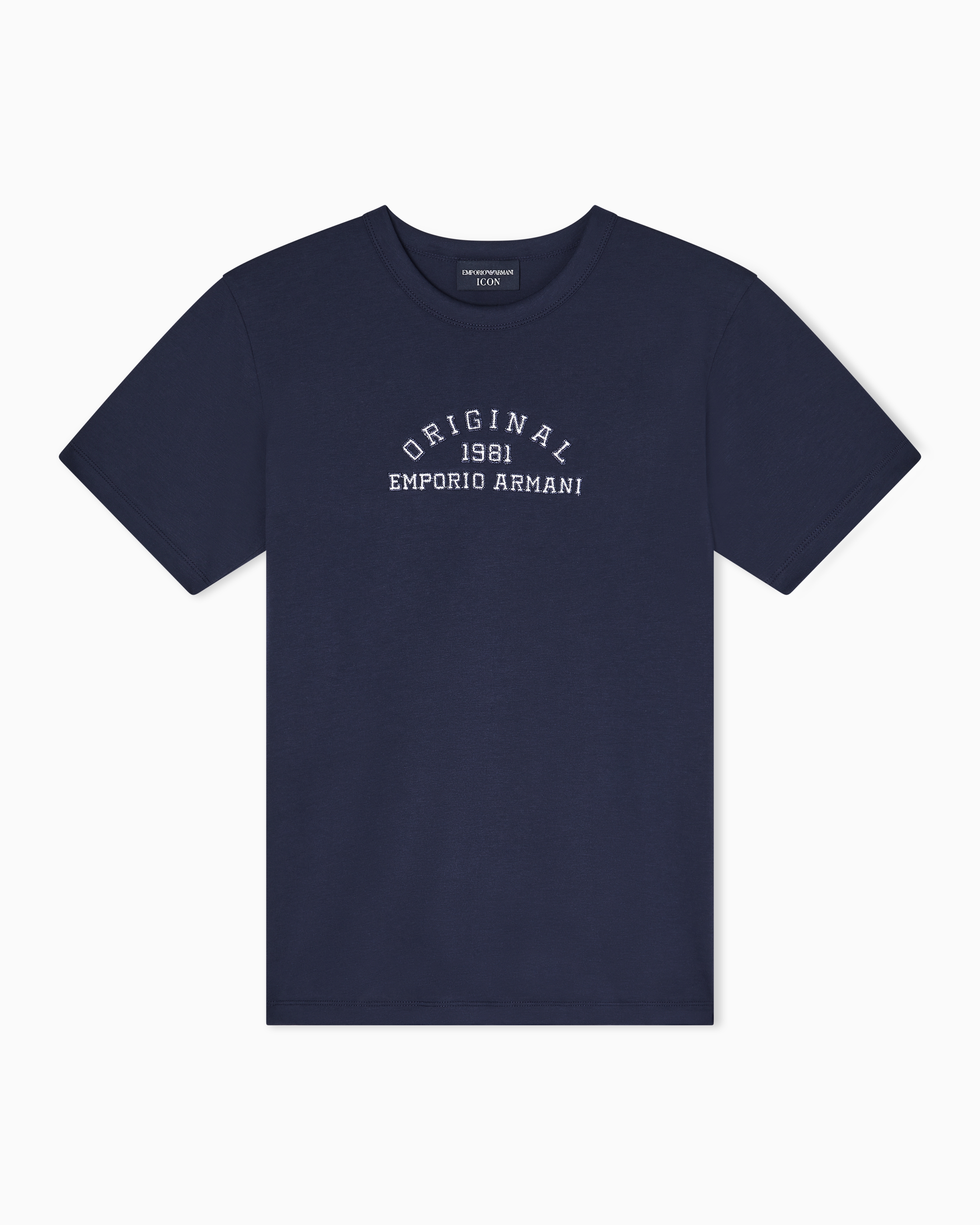 Icon Tシャツ スーピマジャージー ロゴ刺繍 | Emporio Armani